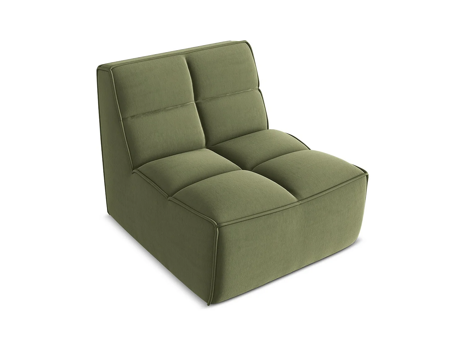 Fauteuil pour canapé modulable en velours - olive - KALAI