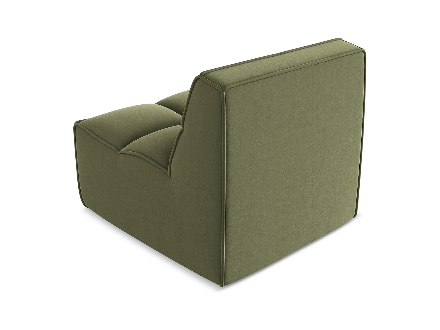 Fauteuil pour canapé modulable en velours - olive - KALAI