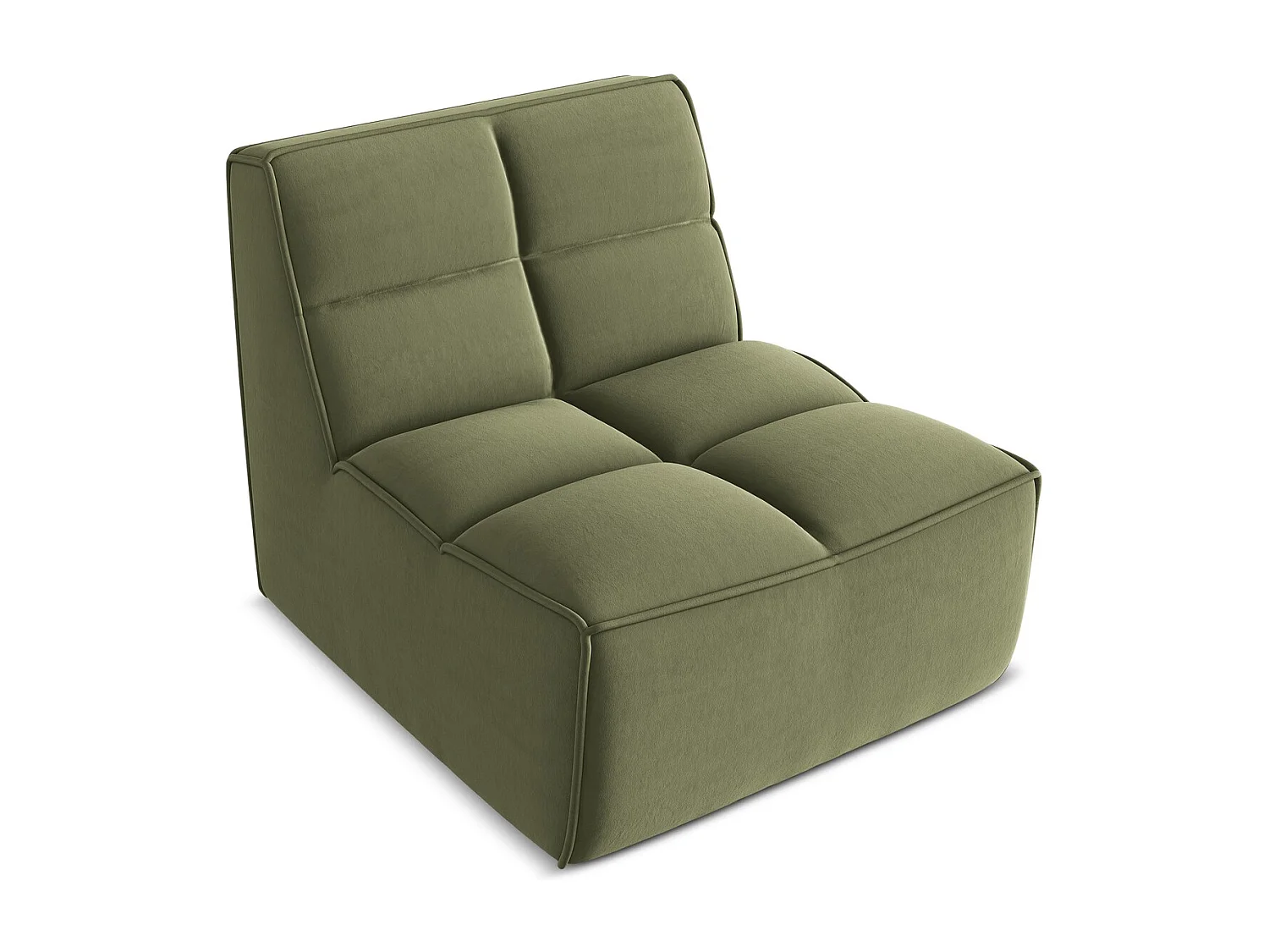 Fauteuil pour canapé modulable en velours - olive - KALAI