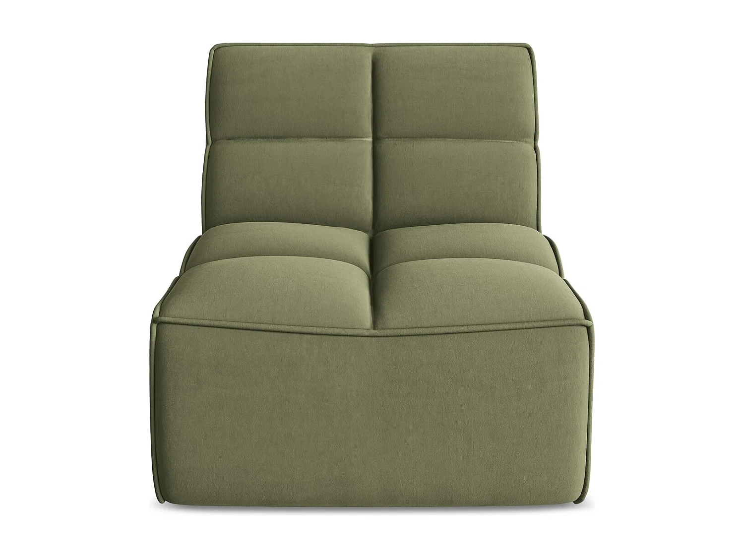Fauteuil pour canapé modulable en velours - olive - KALAI