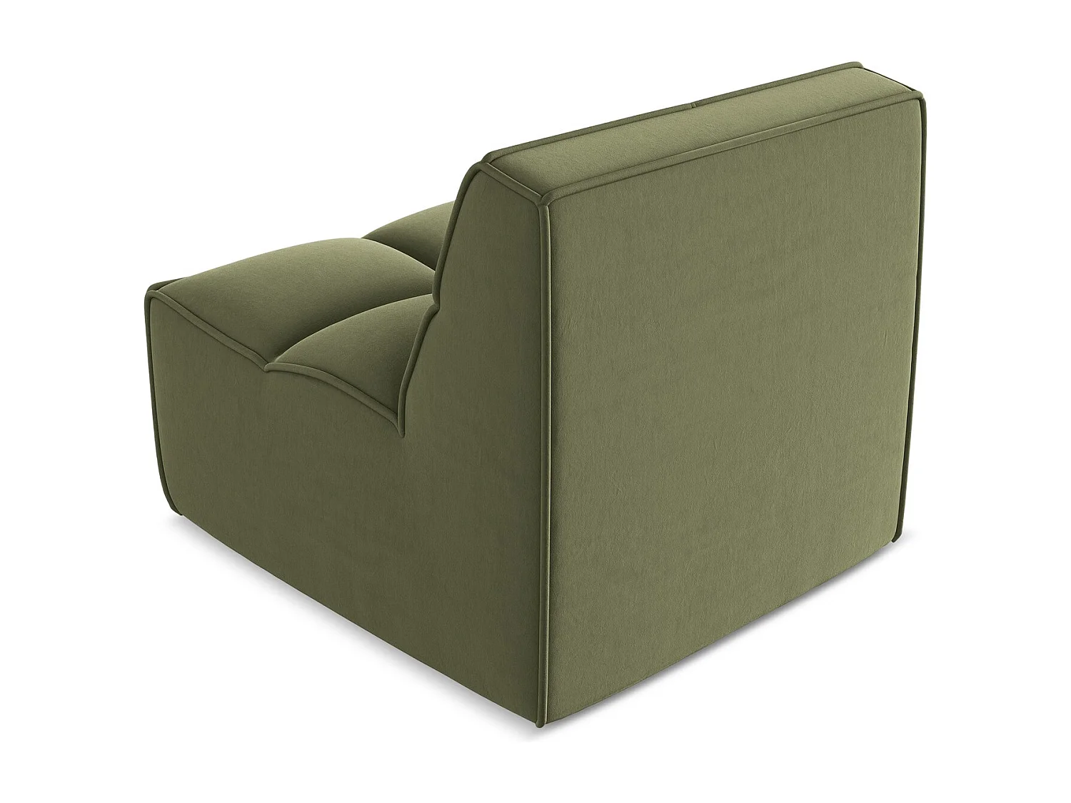Fauteuil pour canapé modulable en velours - olive - KALAI
