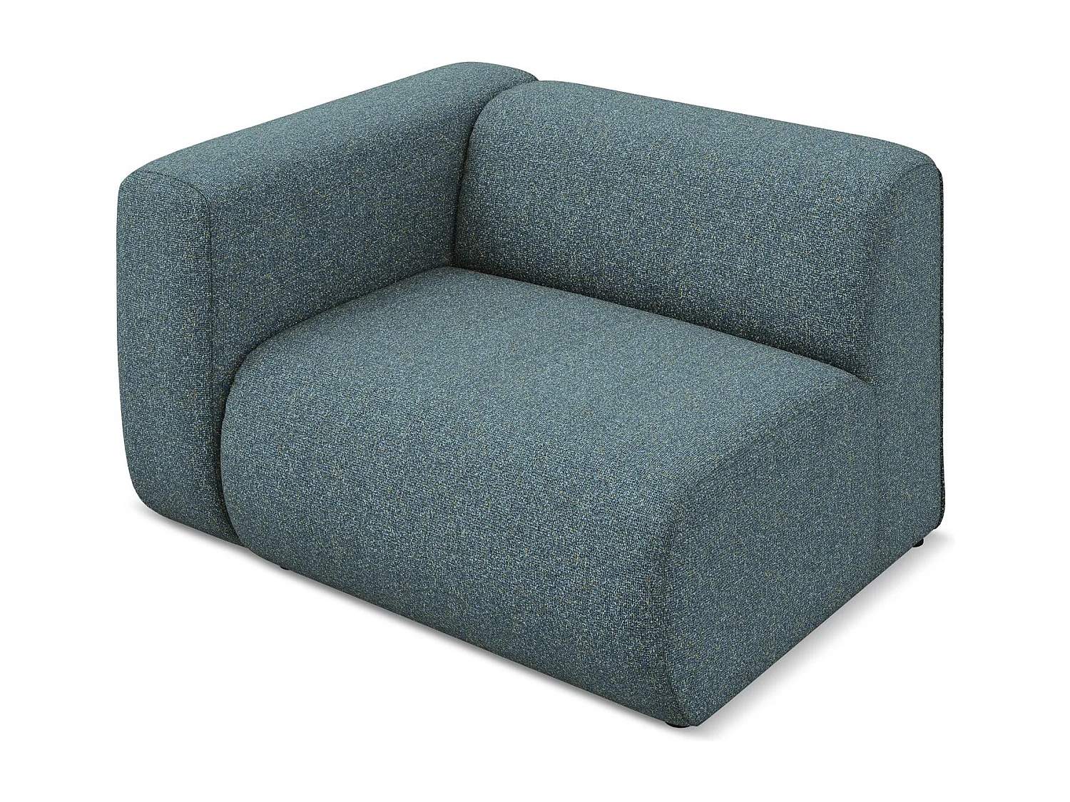 Module avec accoudoirs gauche en tissu texturé - jeans - EKAHI