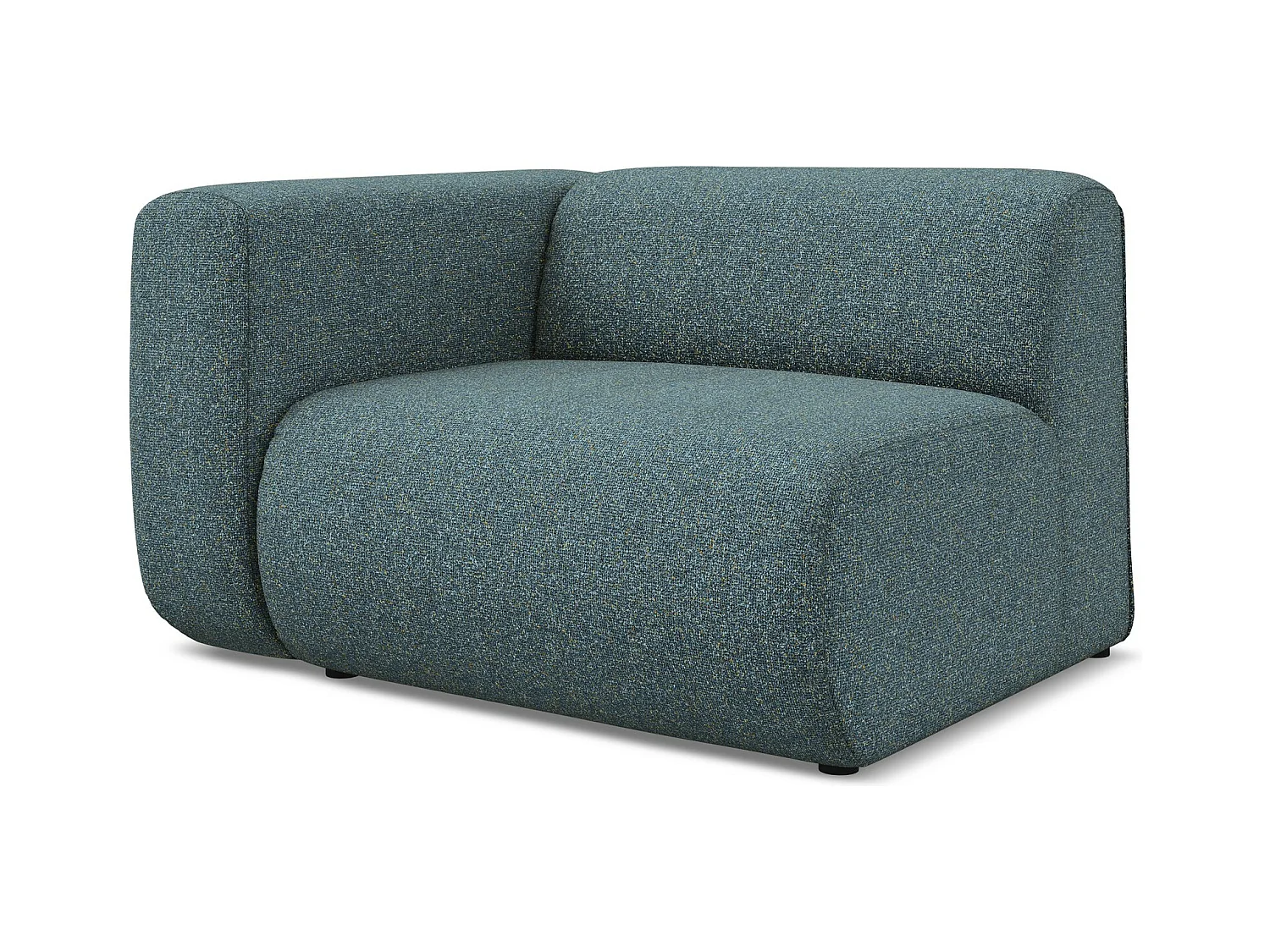 Module avec accoudoirs gauche en tissu texturé - jeans - EKAHI