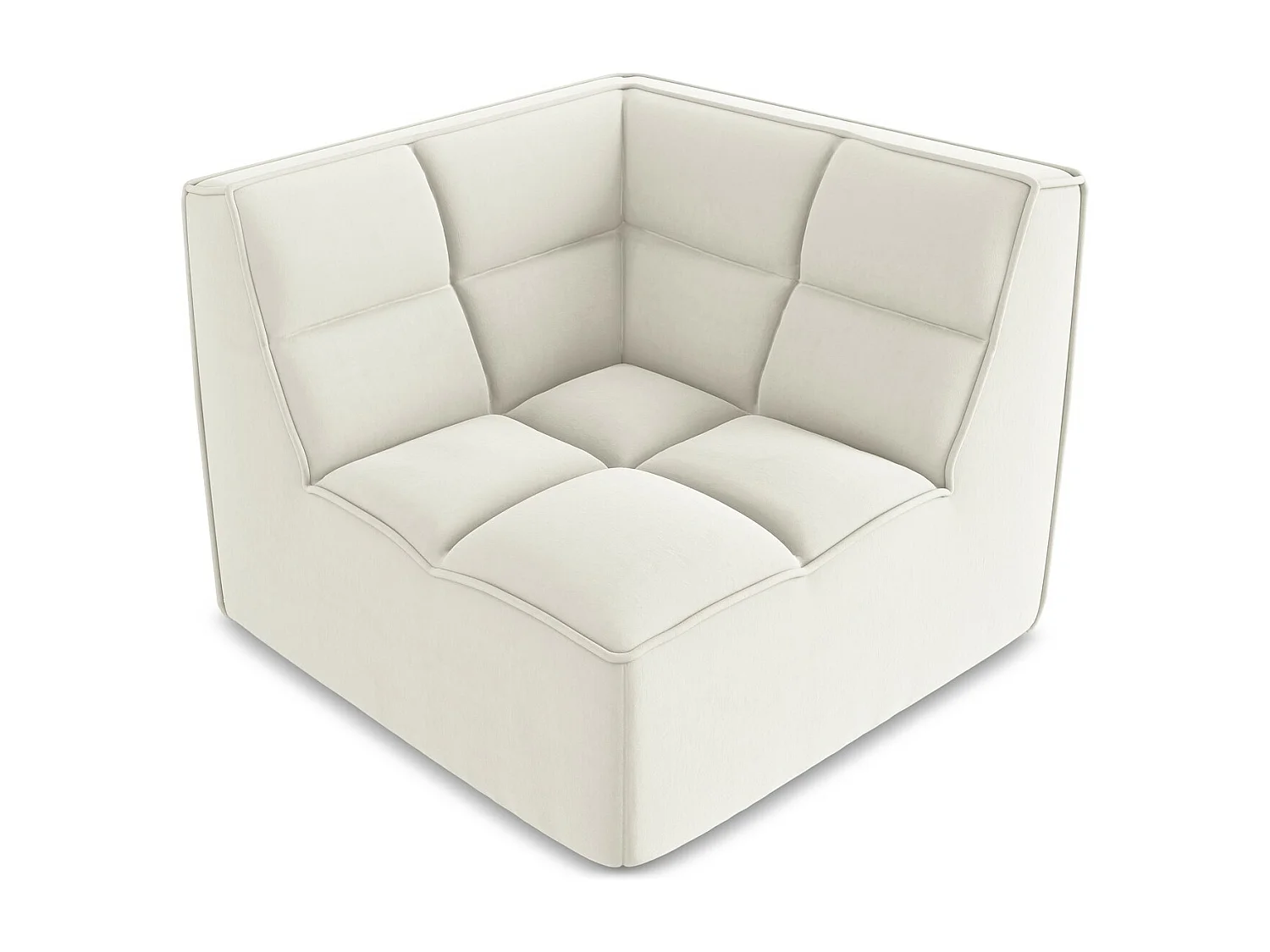 Modular - Ecksofa - Samt - Hell beige - KALAI