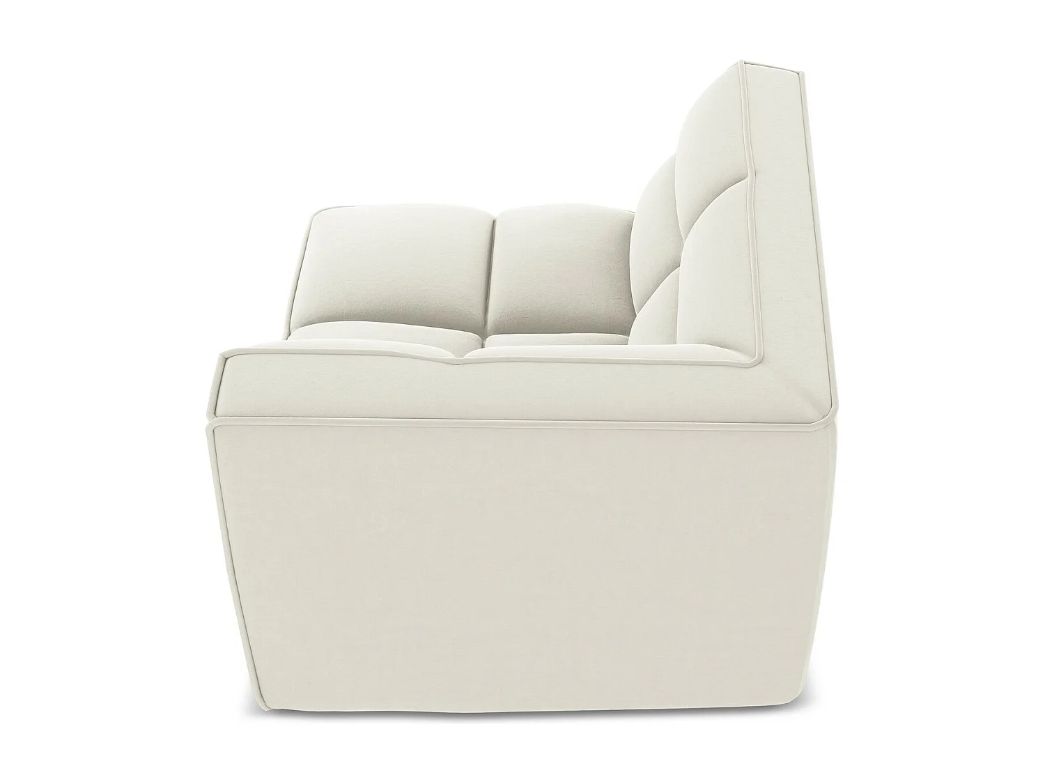 Modular - Ecksofa - Samt - Hell beige - KALAI