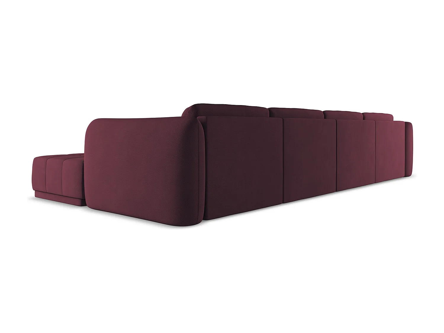 Große Wohnlandschaft - Ecke Rechts - Chenille - Rotwein - HOKU