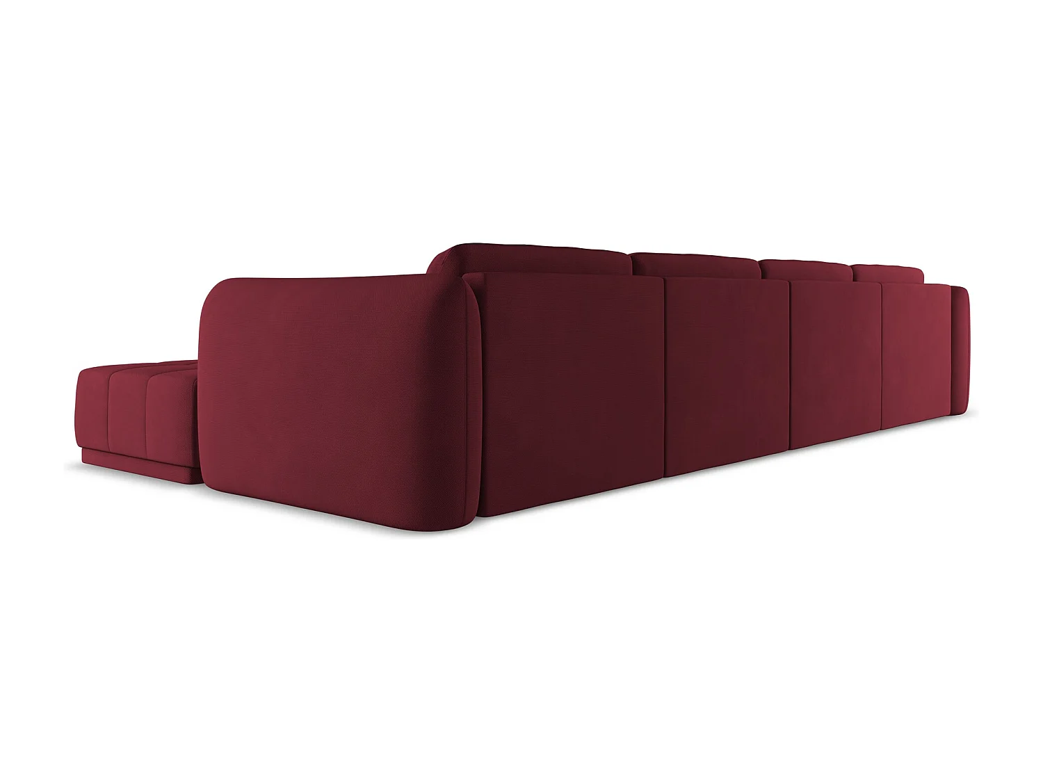 Große Wohnlandschaft - Ecke Rechts - Chenille - Rotwein - HOKU