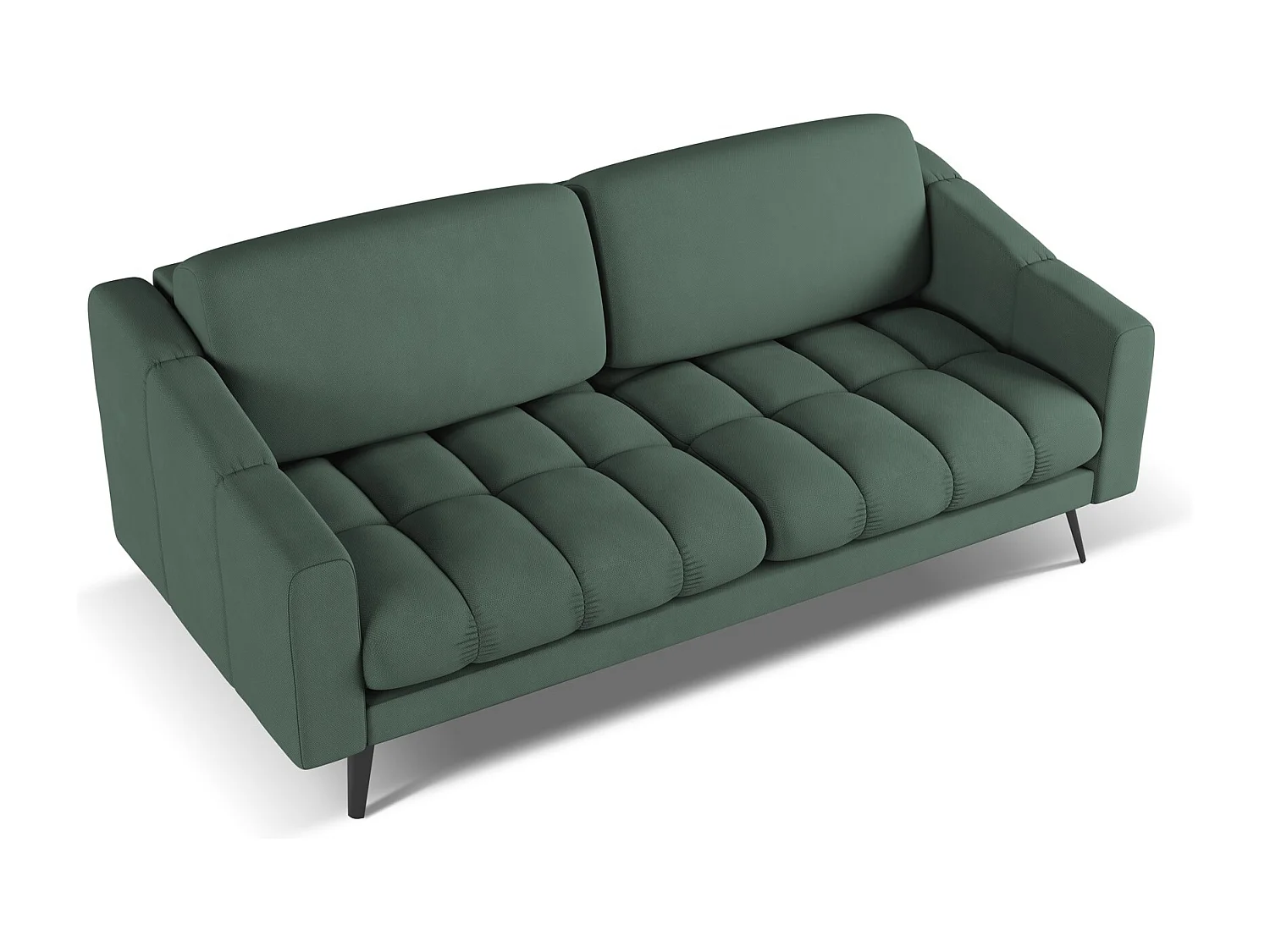 Canapé 3 places en tissu chenille - vert - NALU