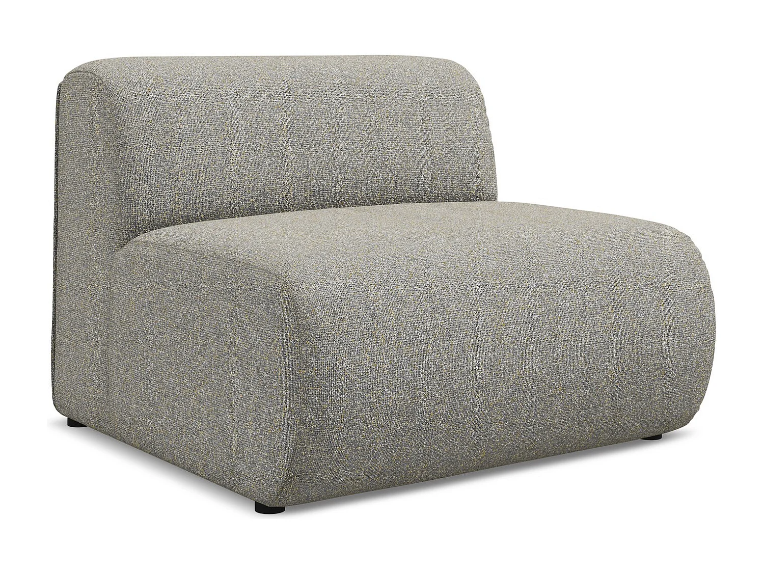 Fauteuil pour canapé modulable en tissu texturé - beige foncé - EKAHI