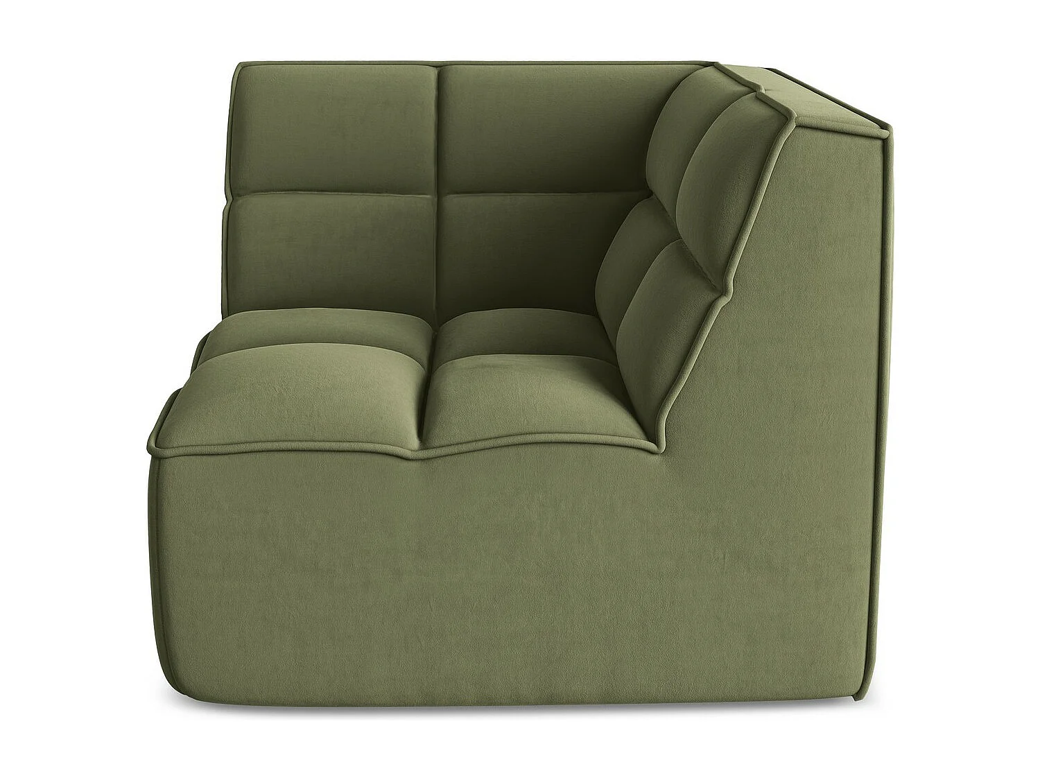 Modular - Ecksofa - Samt - Olive - KALAI