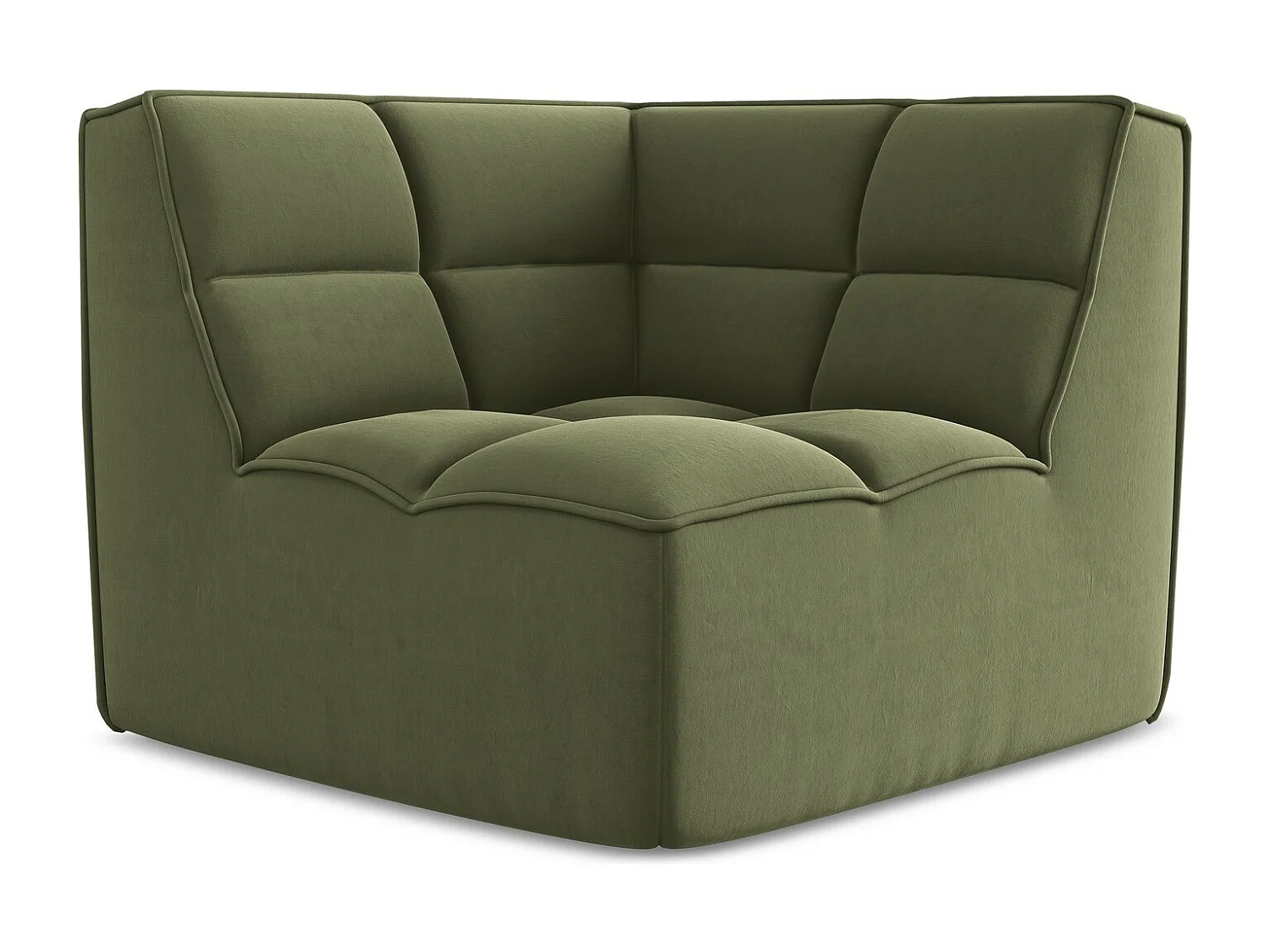 Modular - Ecksofa - Samt - Olive - KALAI