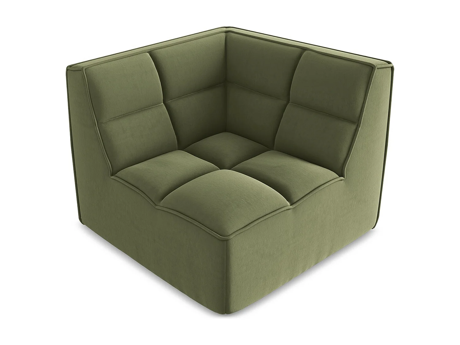 Modular - Ecksofa - Samt - Olive - KALAI