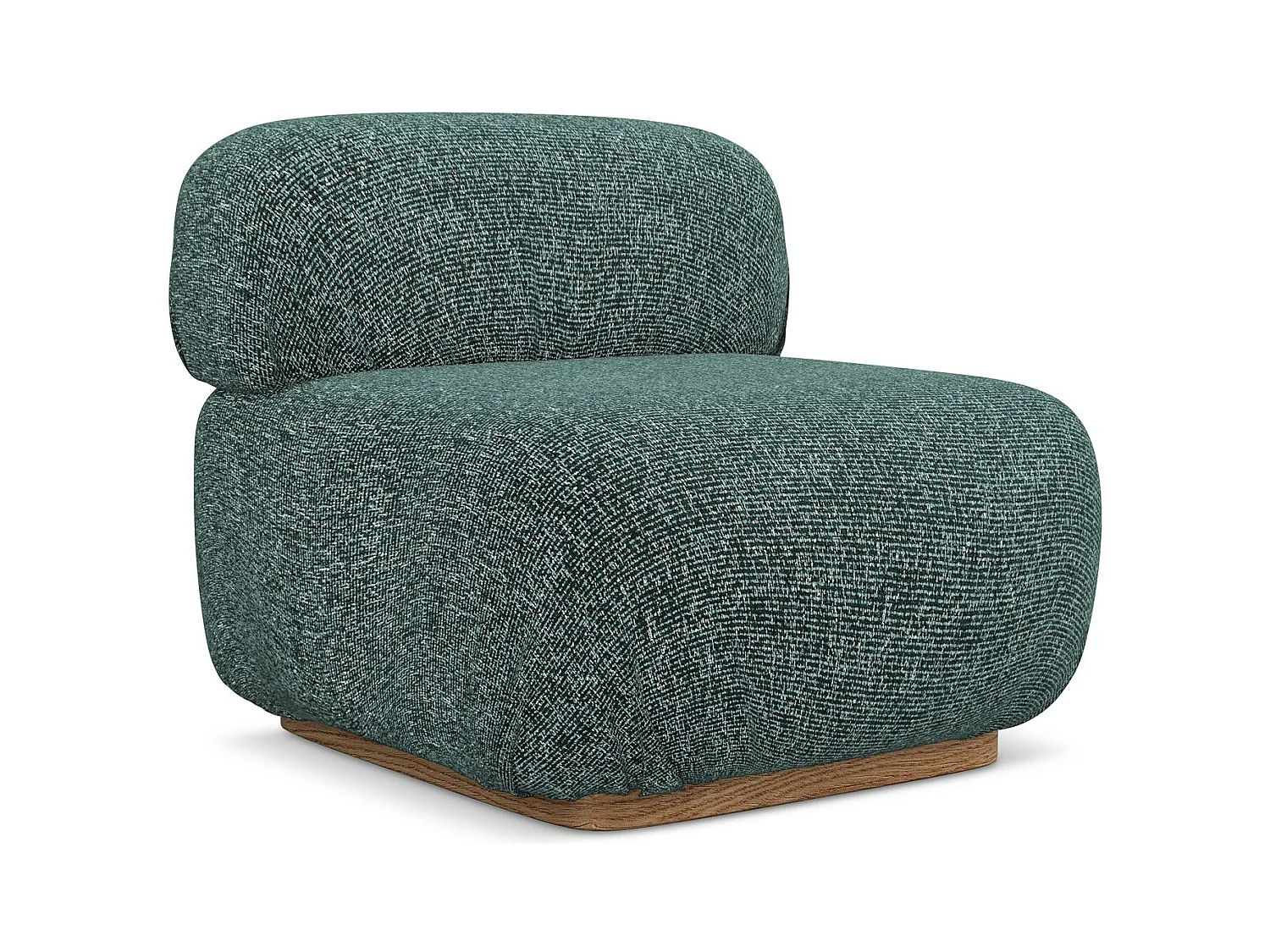Fauteuil pour canapé modulable en tissu texturé - jeans - AILANI