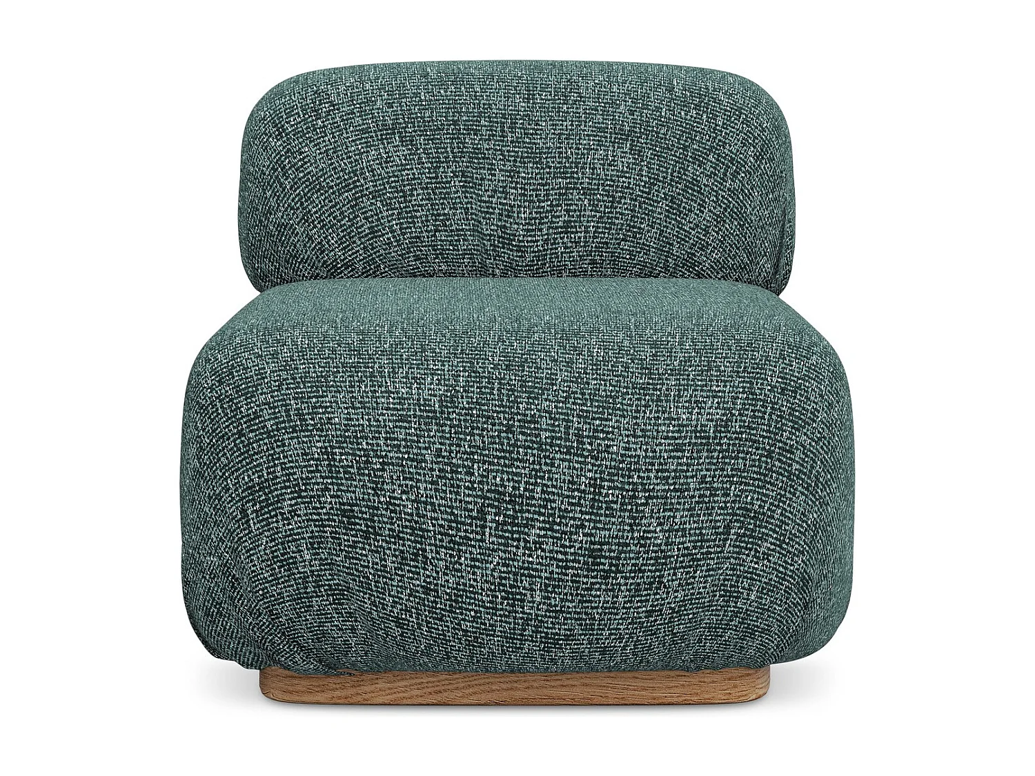 Módulo de sofá central em tecido texturizado jeans - AILANI