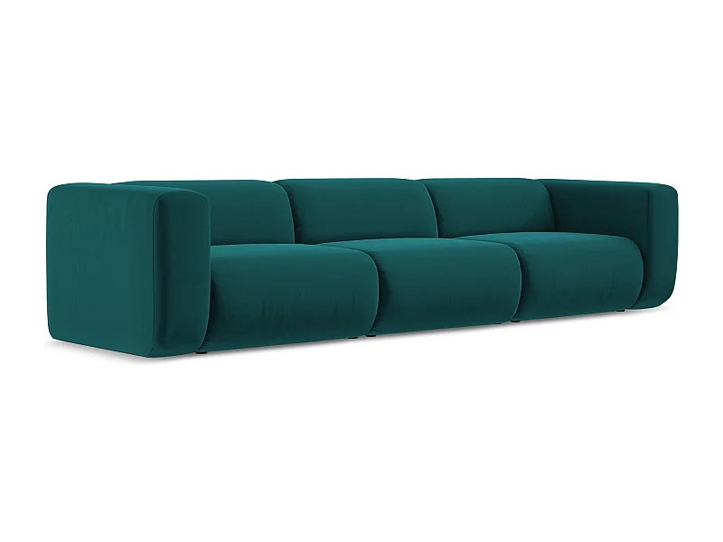 Modulares 4-Sitzer Sofa - - Samt - Marine - EKAHI
