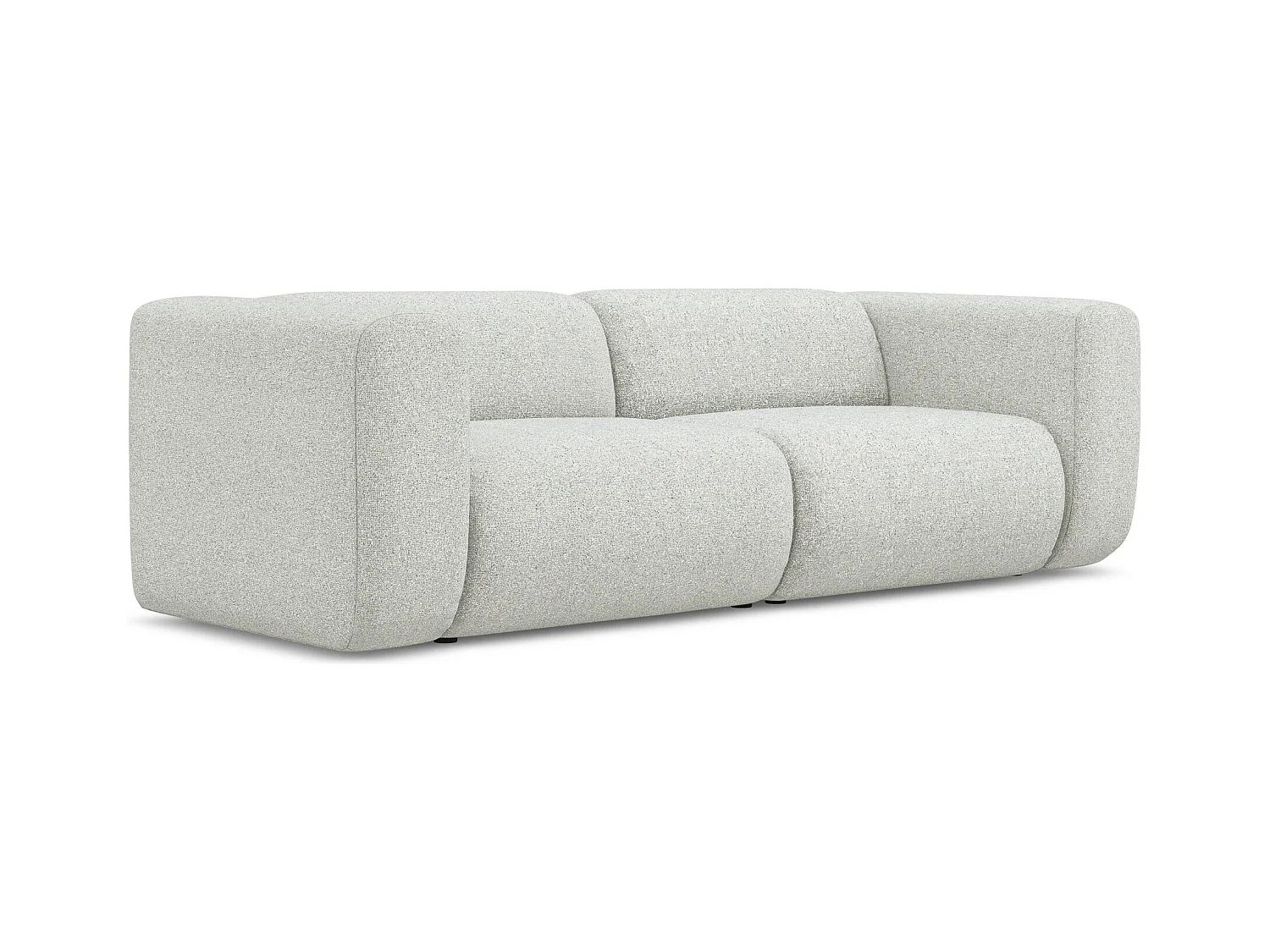 Modulares 3-Sitzer Sofa - - Strukturstoff - Beige - EKAHI