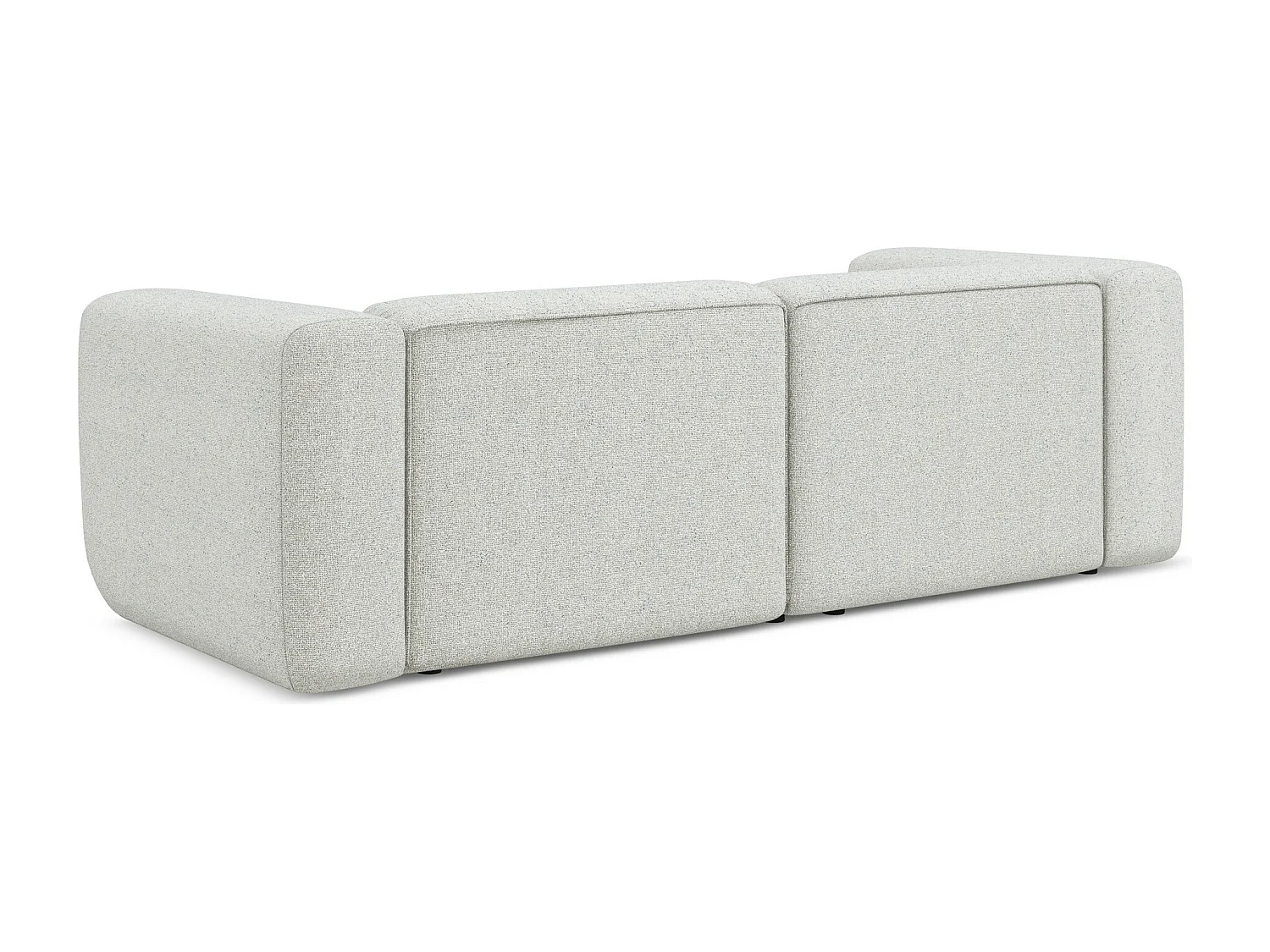 Canapé modulable 3 places en tissu texturé - beige - EKAHI