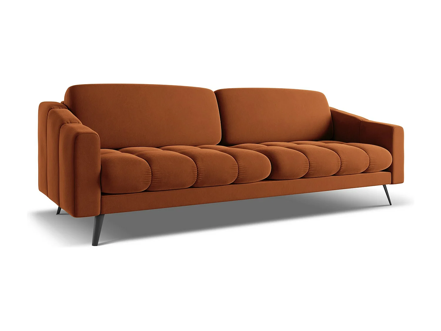 4-Sitzer Sofa - - Samt - Terrakotta - NALU