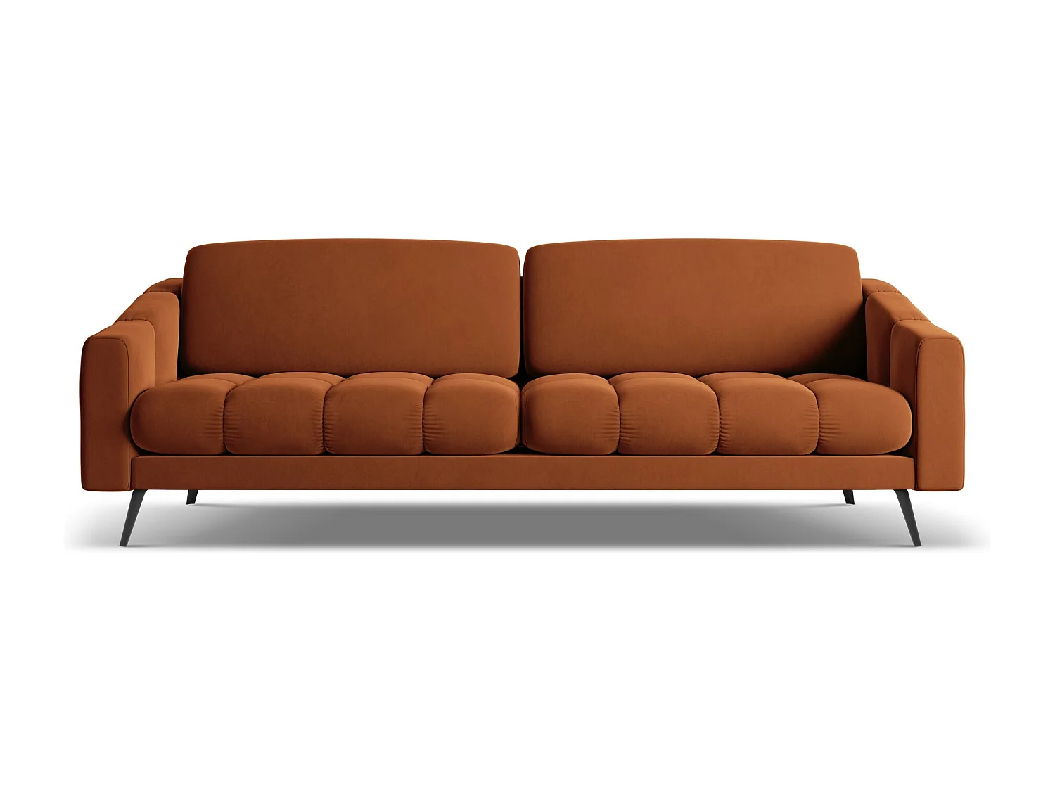 4-Sitzer Sofa - - Samt - Terrakotta - NALU