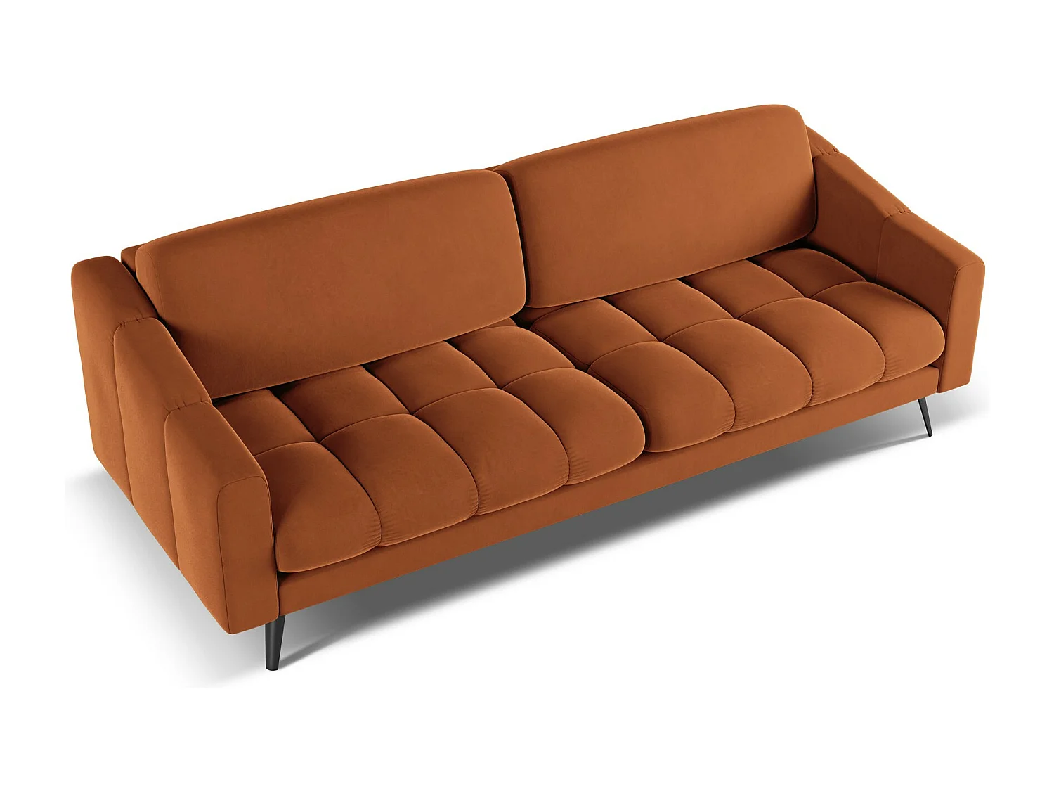 4-Sitzer Sofa - - Samt - Terrakotta - NALU