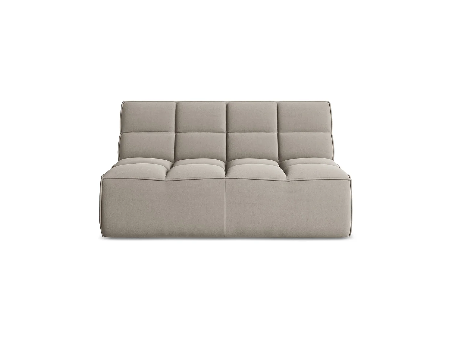 2-Sitzer Sofa - - Samt - Taupe - BELLUNO