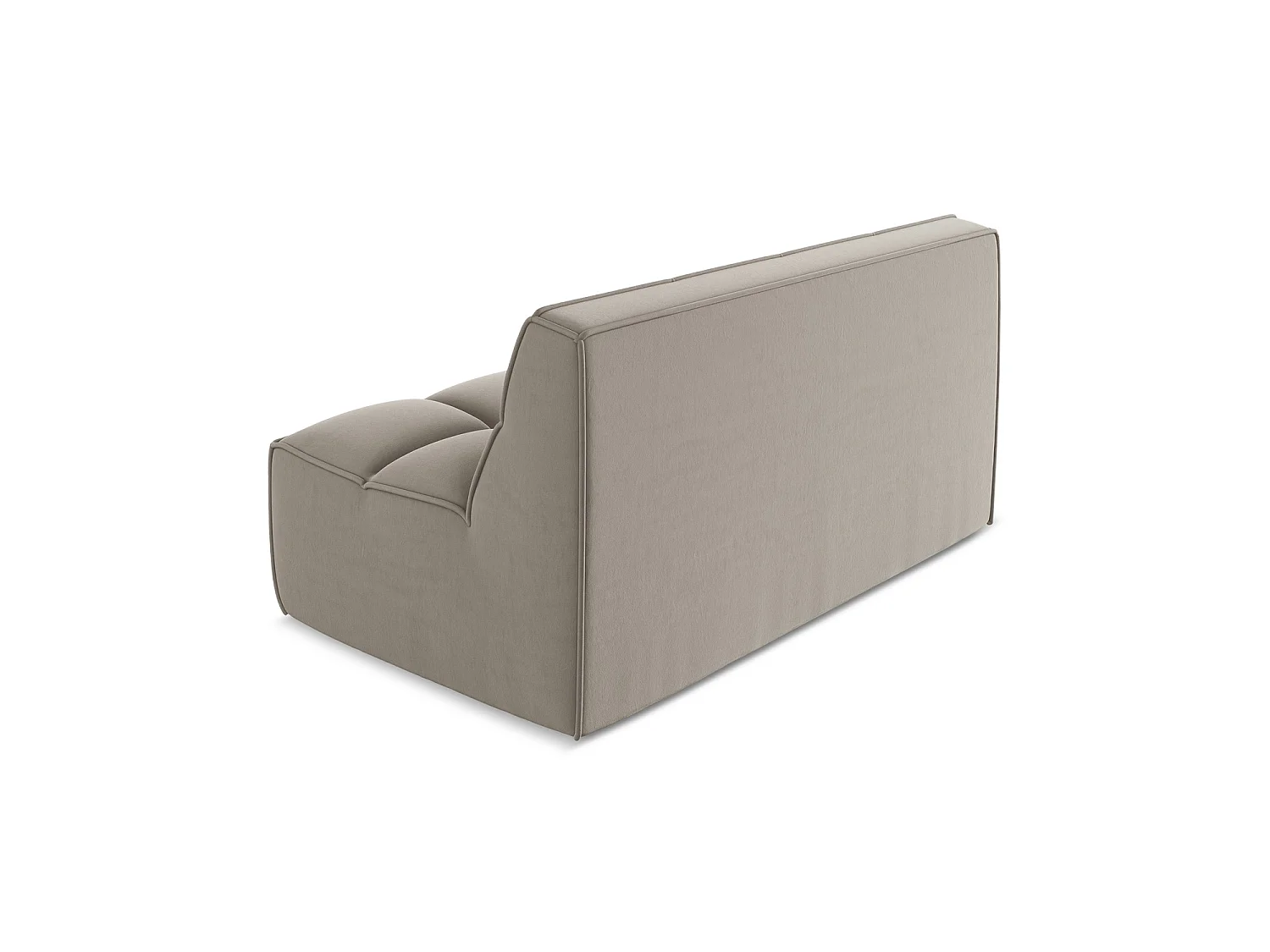 2-Sitzer Sofa - - Samt - Taupe - BELLUNO