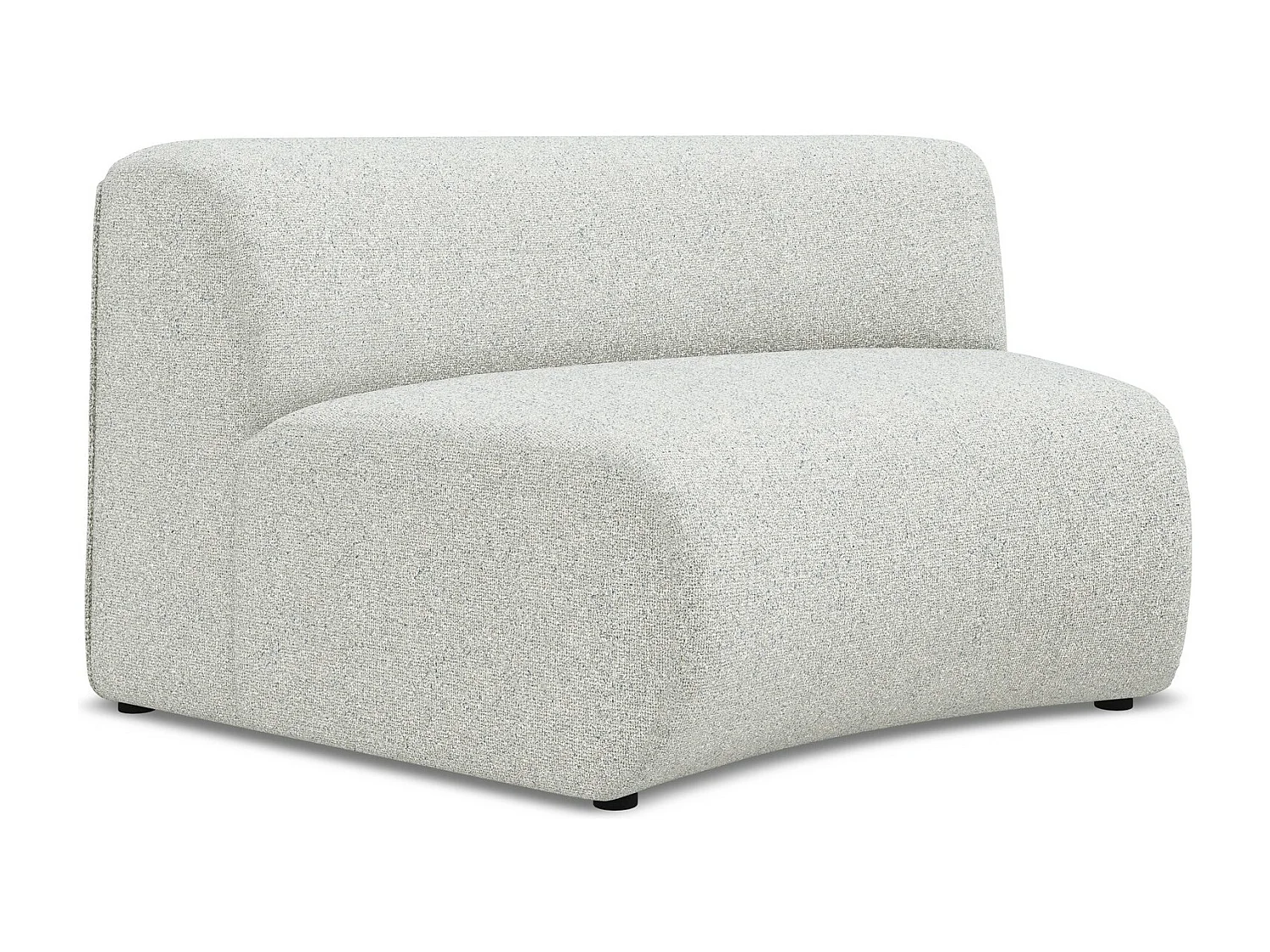 Fauteuil d'angle pour canapé modulable en tissu texturé - beige - EKAHI