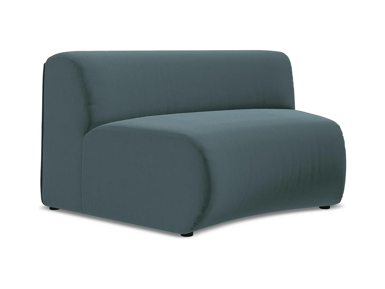 Fauteuil d'angle pour canapé modulable en velours - marin - EKAHI