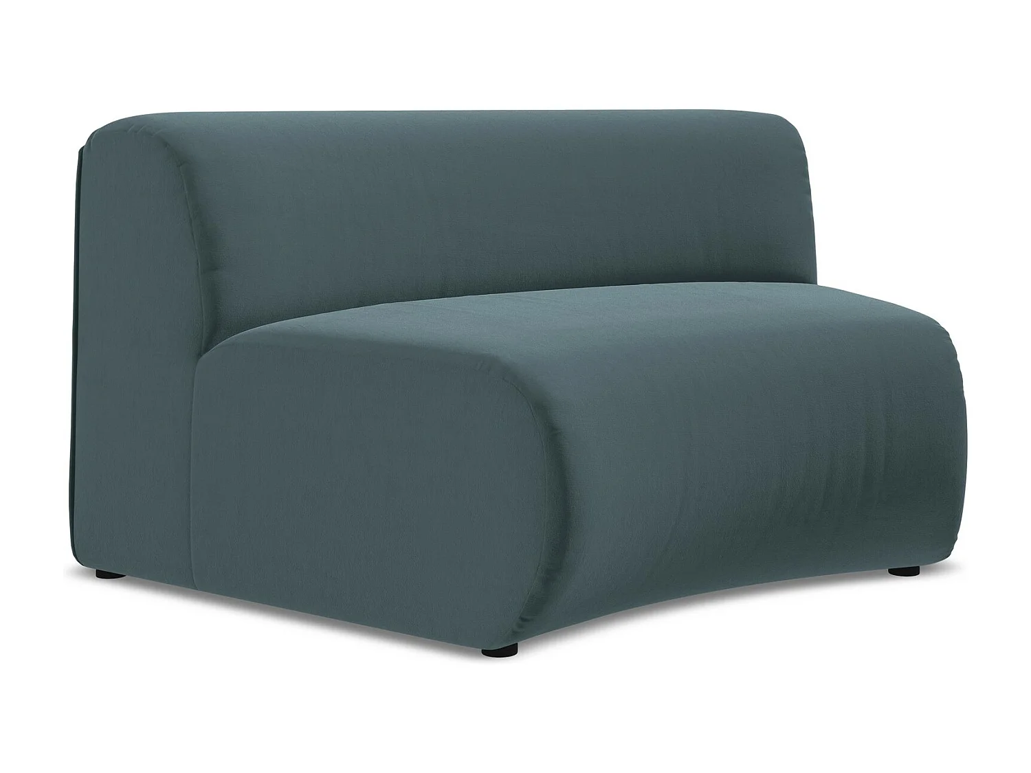 Fauteuil d'angle pour canapé modulable en velours - marin - EKAHI