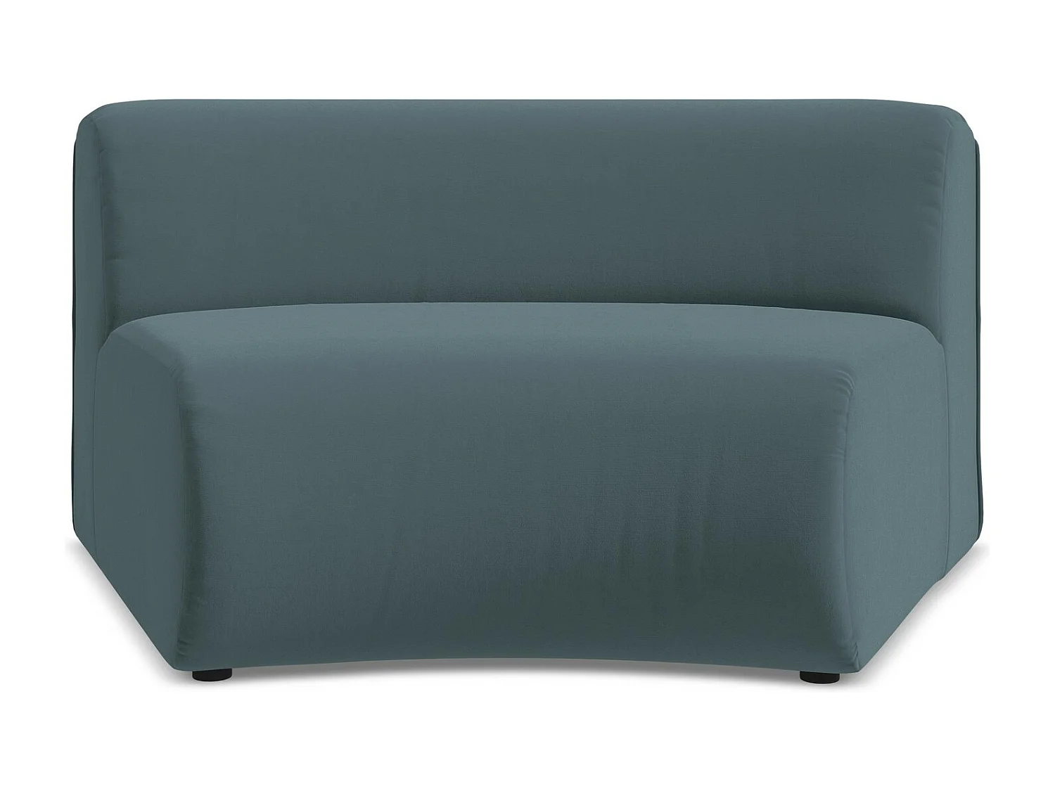 Fauteuil d'angle pour canapé modulable en velours - marin - EKAHI