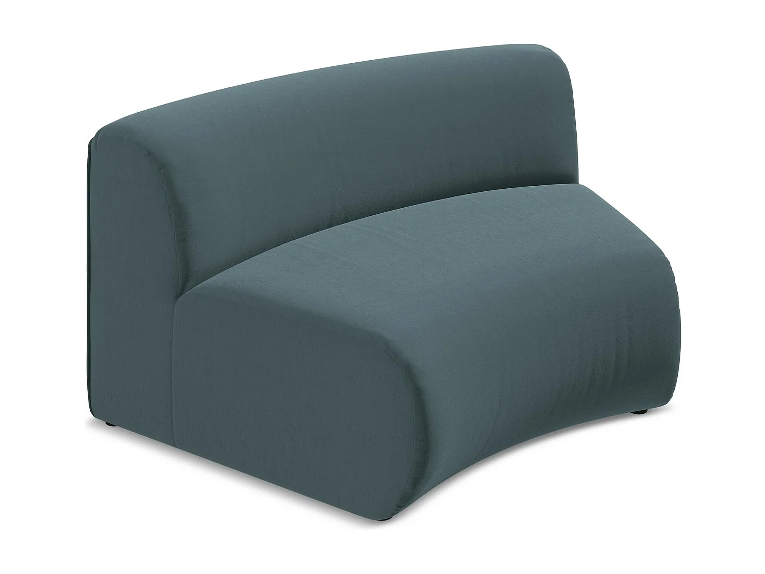 Fauteuil d'angle pour canapé modulable en velours - marin - EKAHI