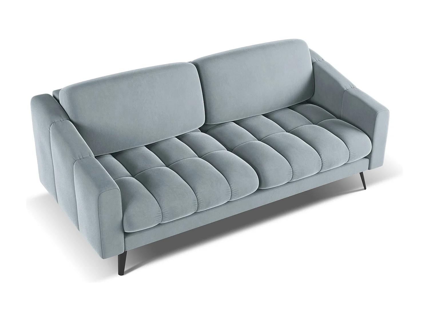 3-Sitzer Sofa - - Samt - Hellblau - NALU
