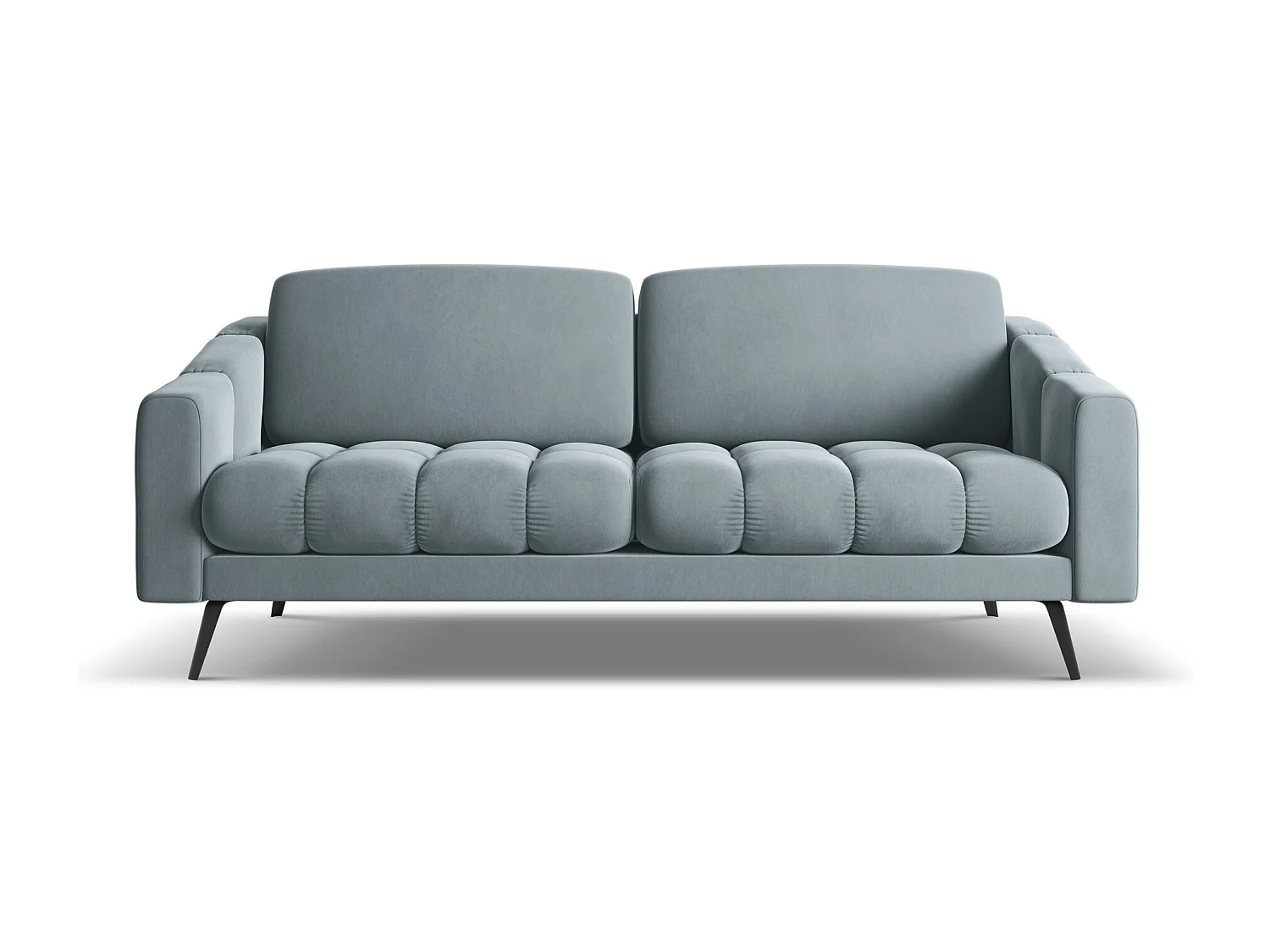 3-Sitzer Sofa - - Samt - Hellblau - NALU