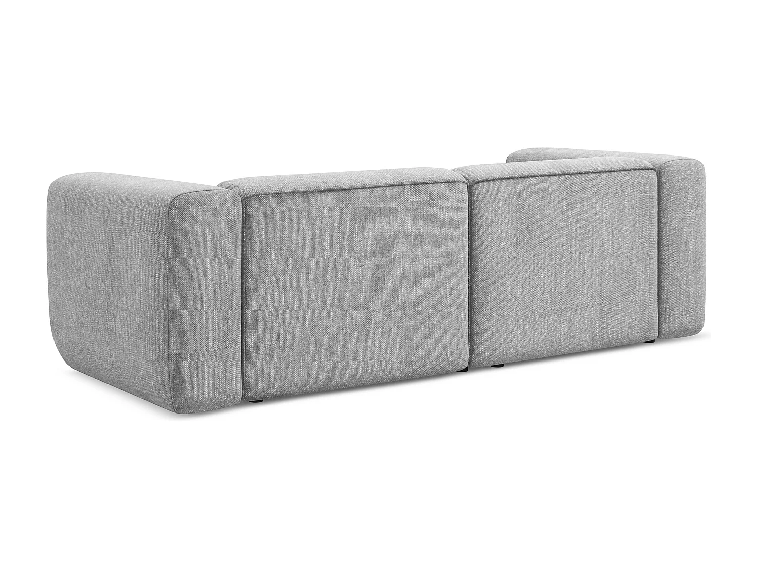 Modulares 3-Sitzer Sofa - - Chenille - Hellgrau - EKAHI