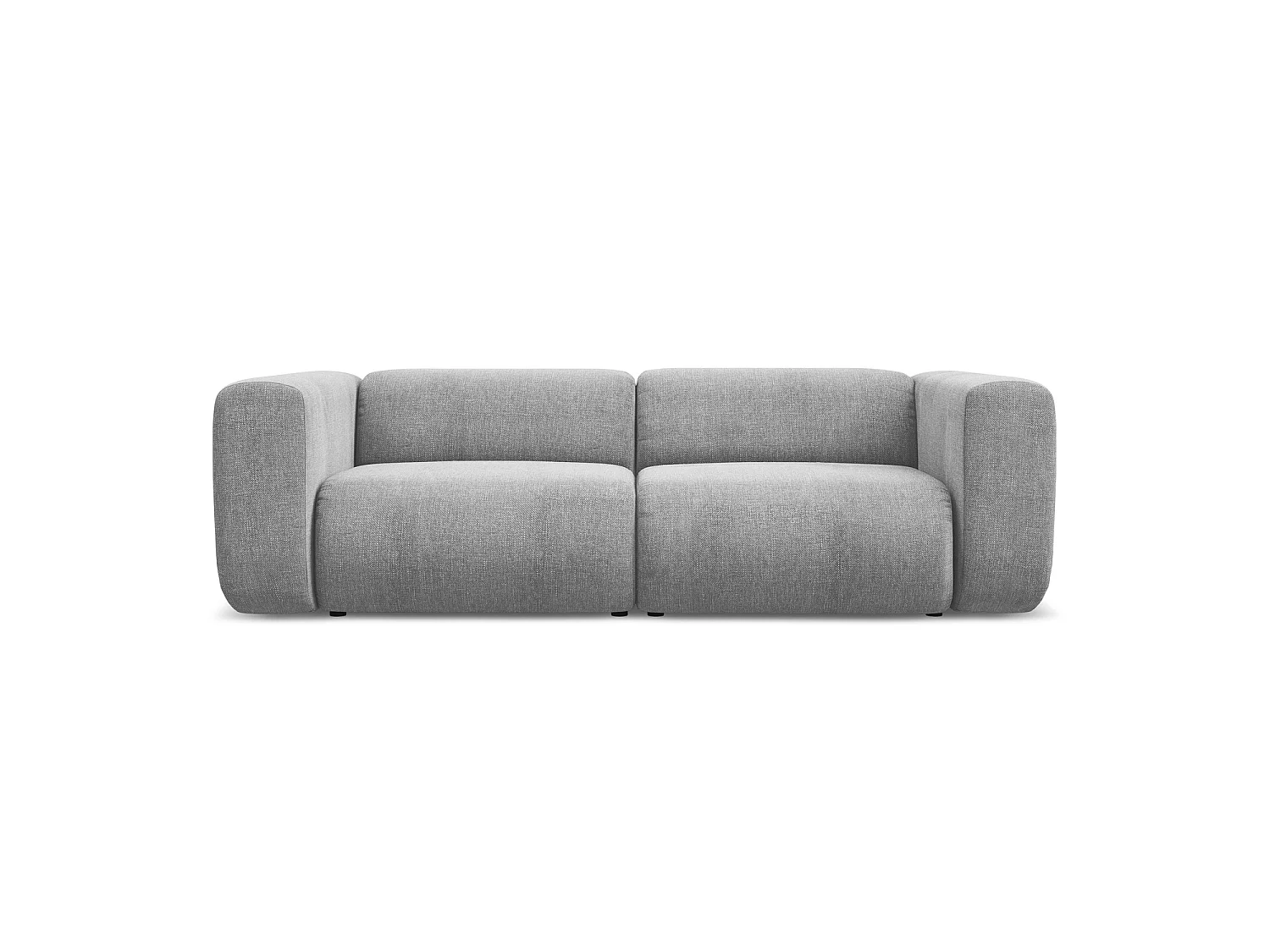 Modulares 3-Sitzer Sofa - - Chenille - Hellgrau - BARI