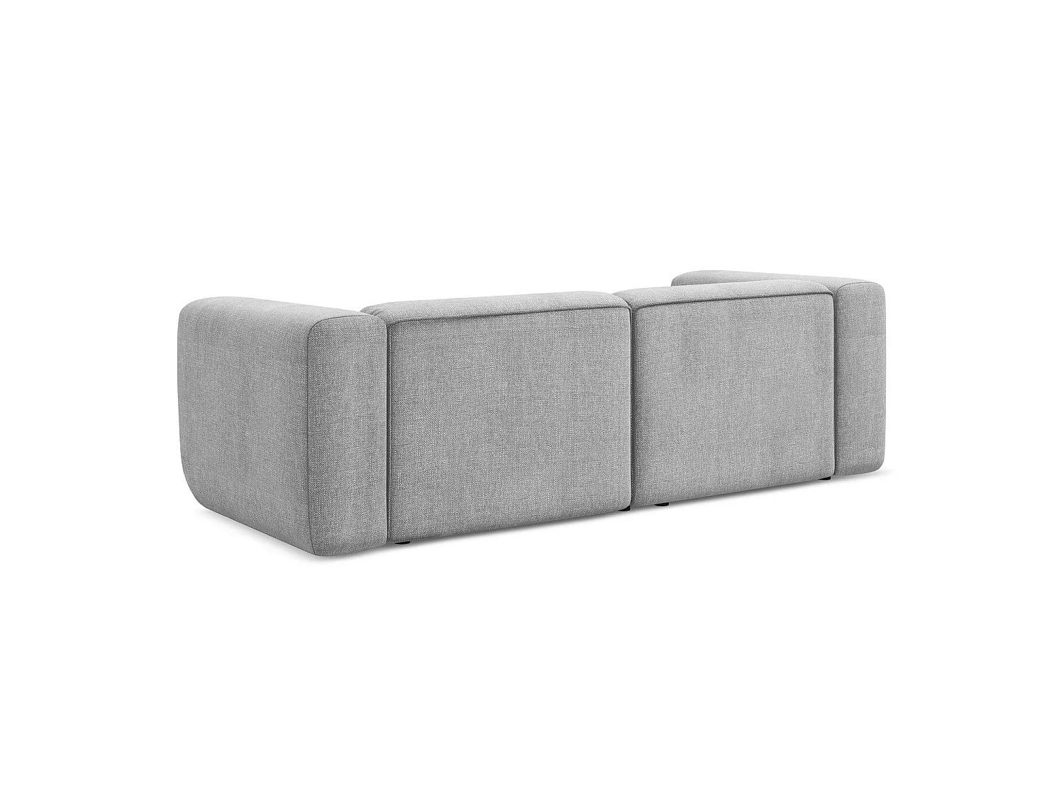 Modulares 3-Sitzer Sofa - - Chenille - Hellgrau - BARI
