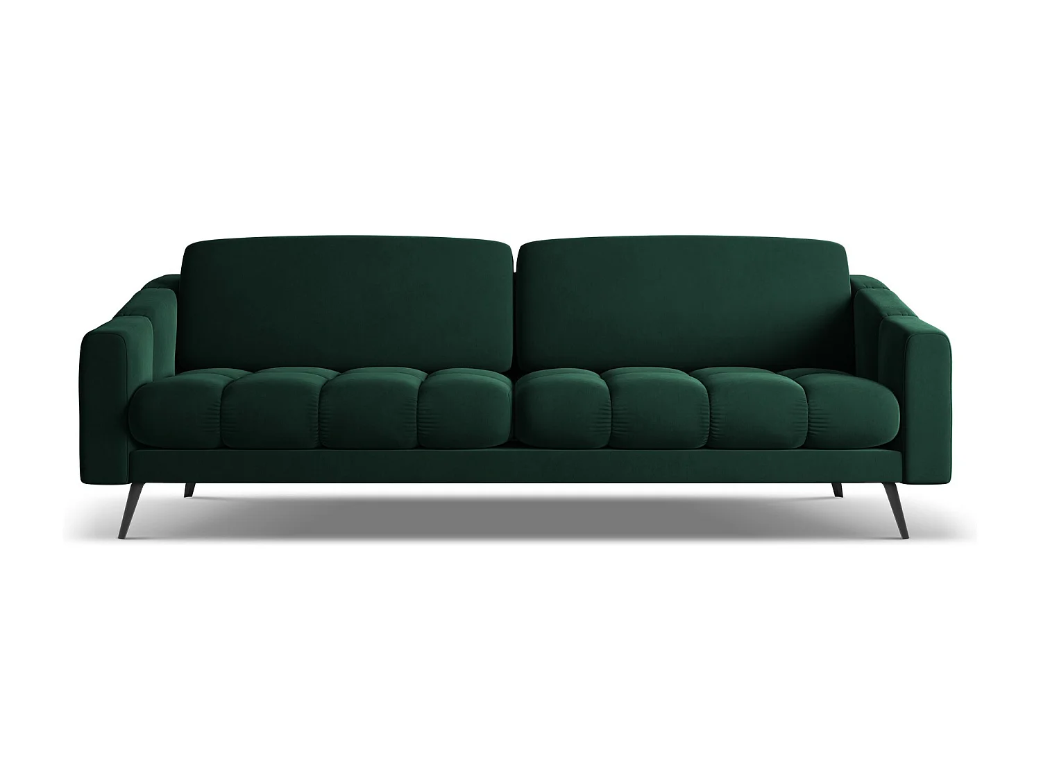 4-Sitzer Sofa - - Samt - Flaschengrün - NALU