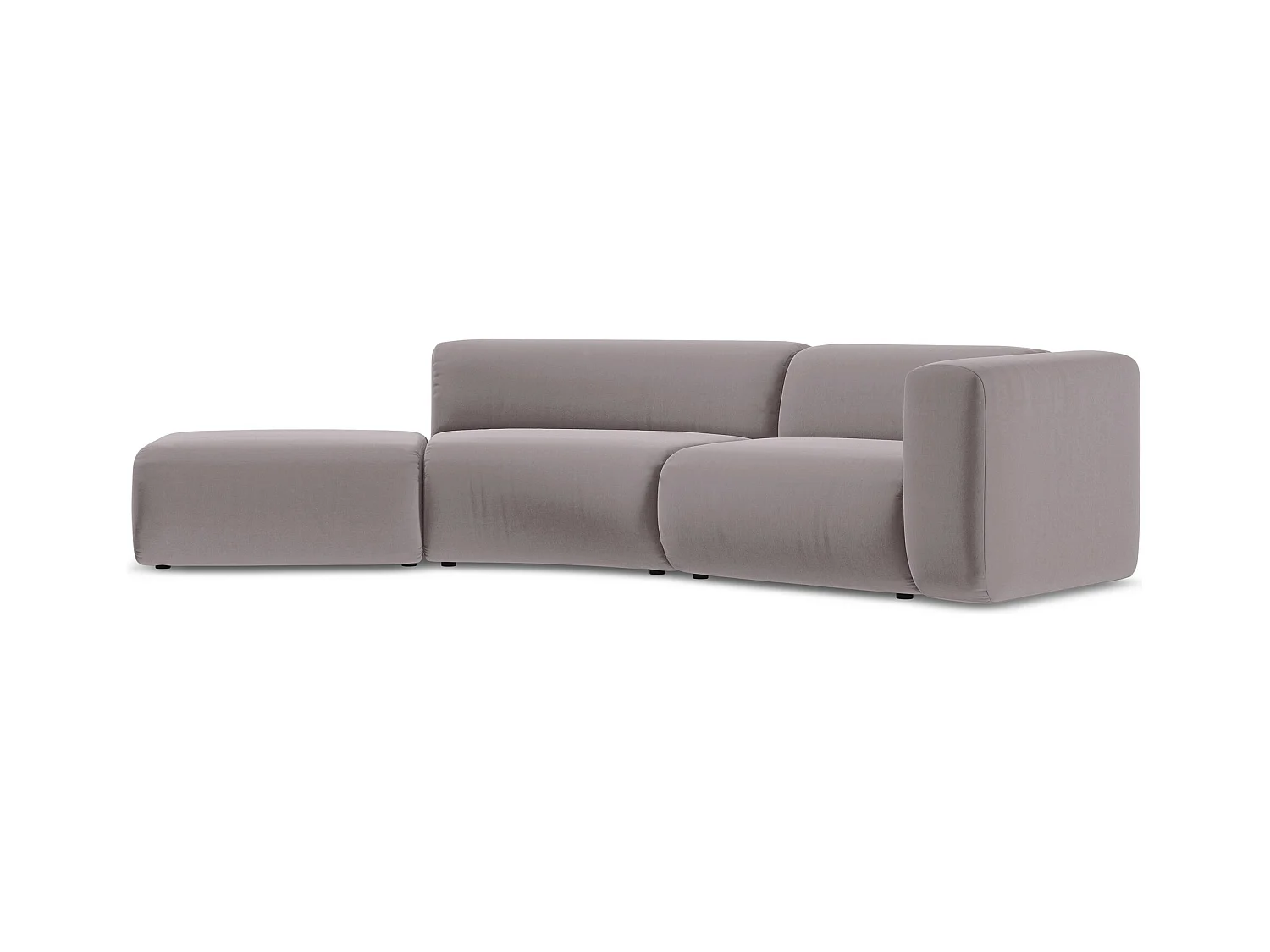4-Sitzer Sofa Links - - Samt - Lavendel - EKAHI