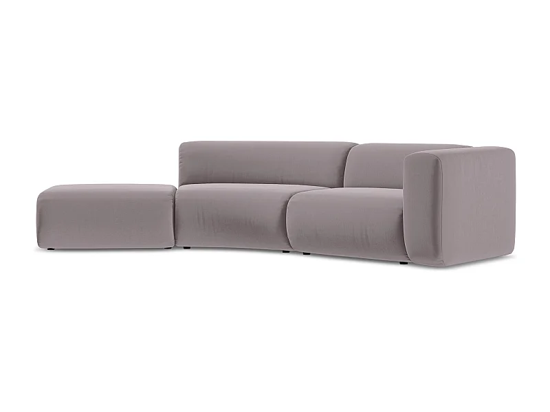 4-Sitzer Sofa Links - - Samt - Lavendel - EKAHI