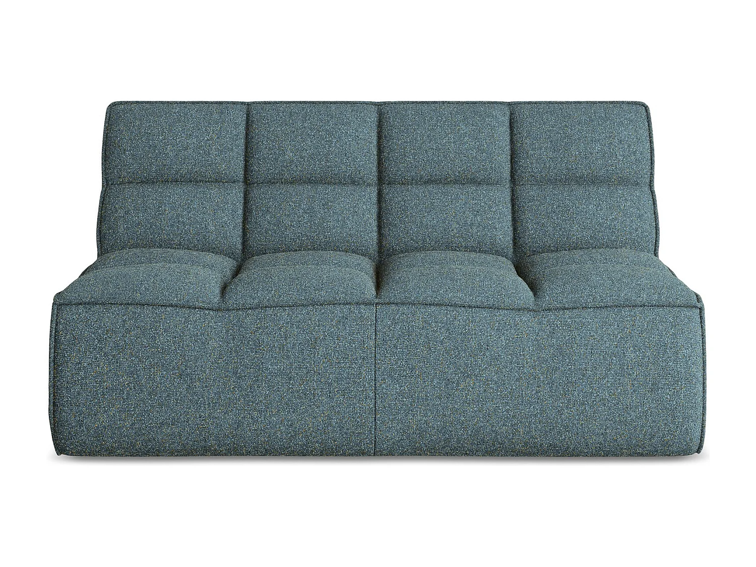 Modułowa sofa 2-osobowa - z tkaniny strukturalnej - jeans - KALAI