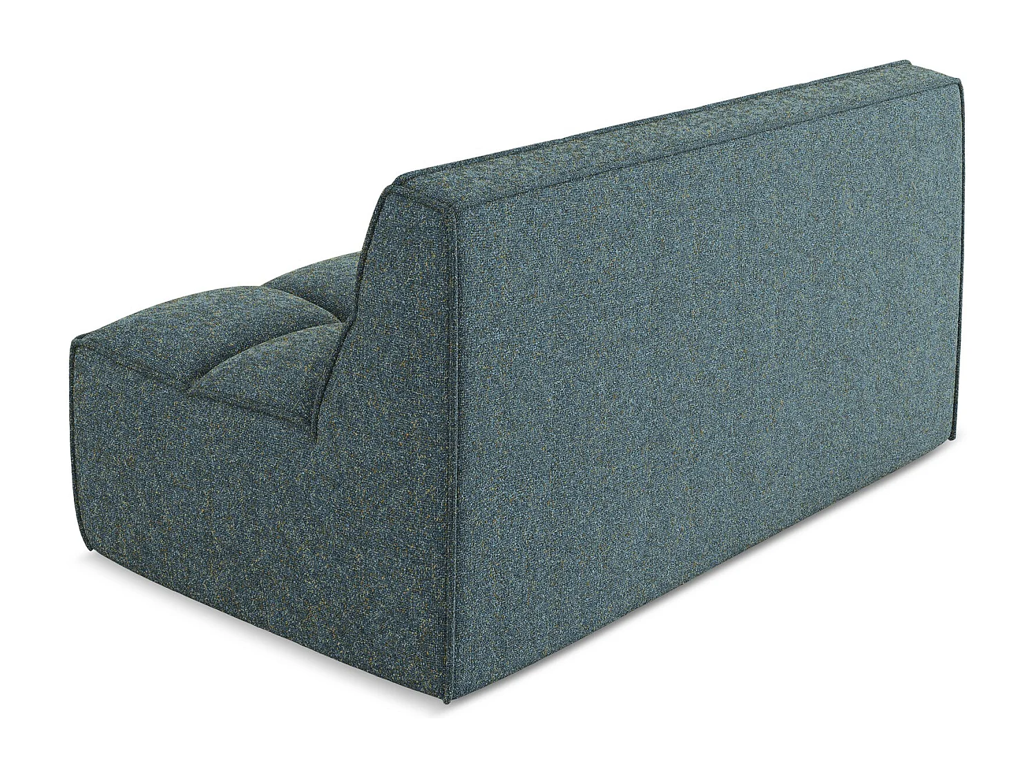 Modułowa sofa 2-osobowa - z tkaniny strukturalnej - jeans - KALAI