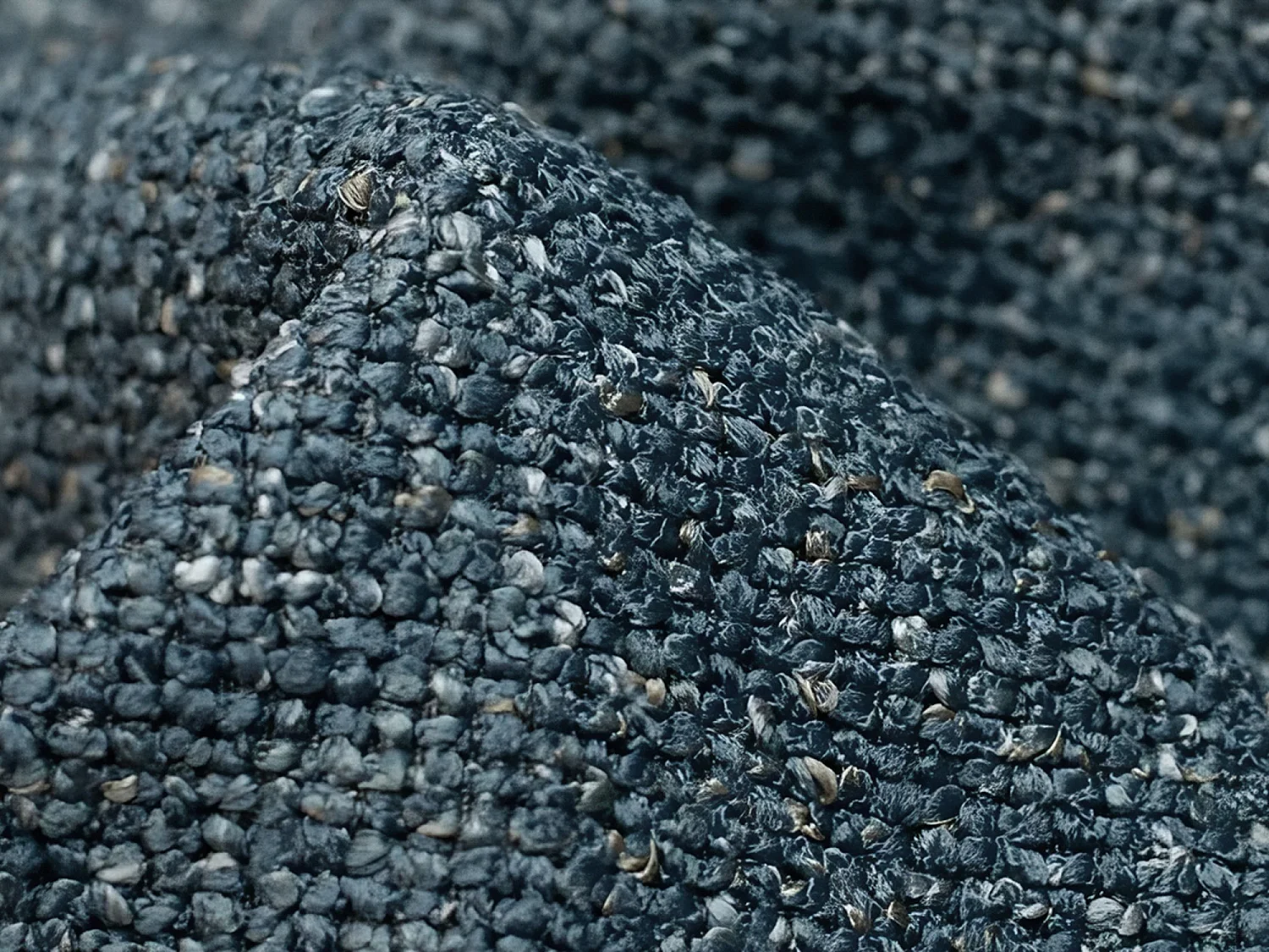 Modułowa sofa 2-osobowa - z tkaniny strukturalnej - jeans - KALAI