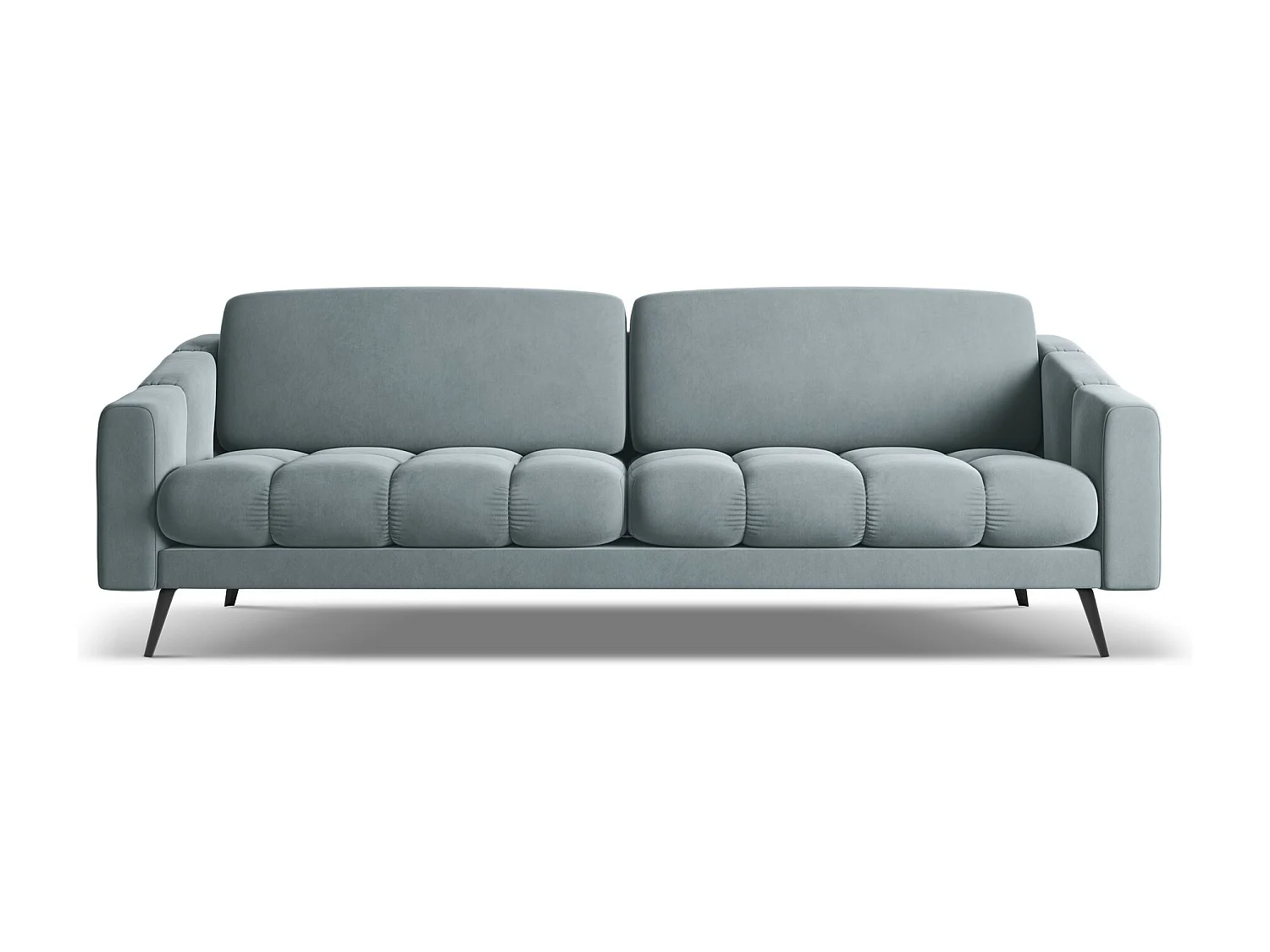 Sofá 4 plazas de terciopelo azul claro - NALU