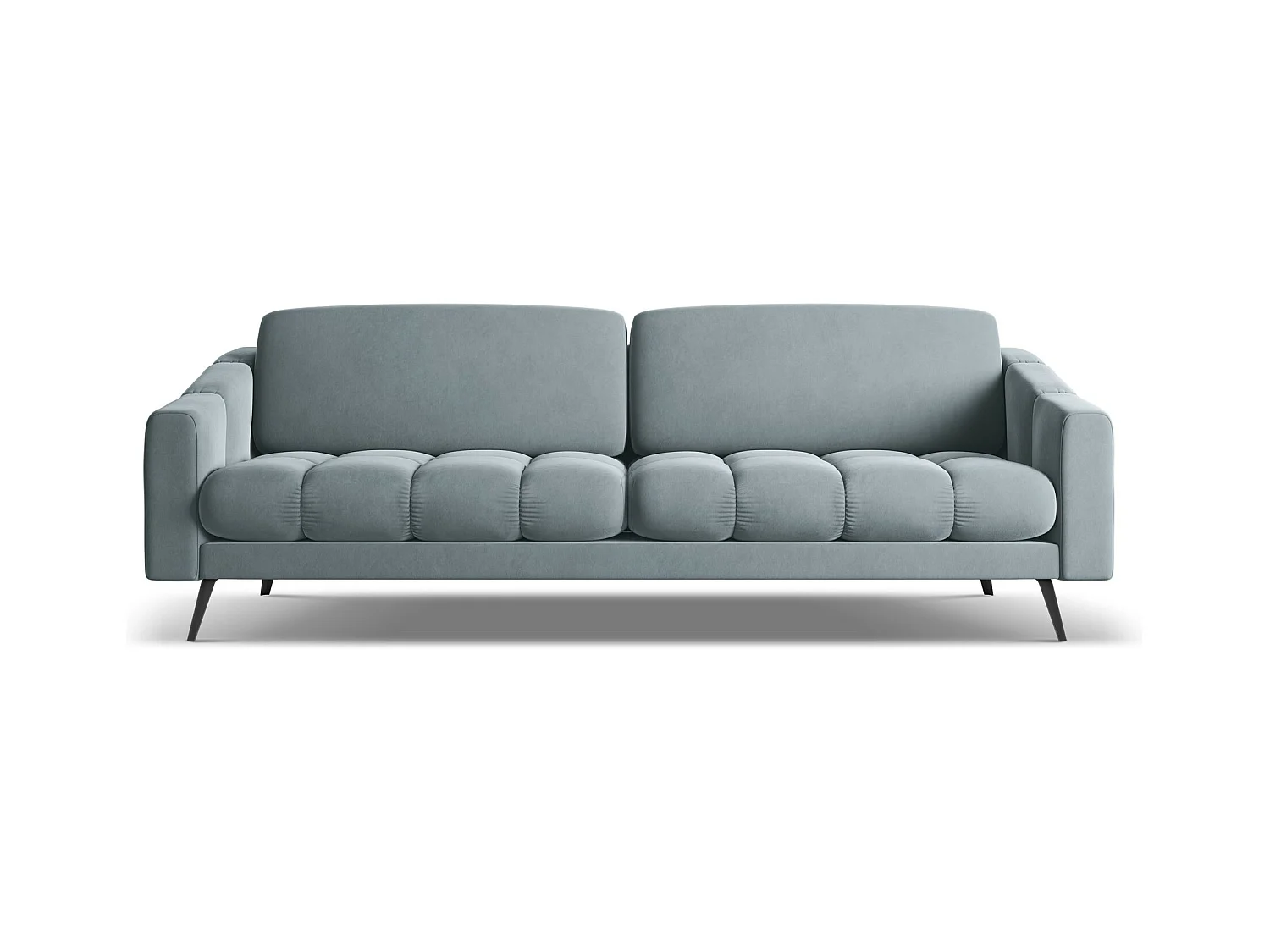 4-Sitzer Sofa - - Samt - Hellblau - NALU