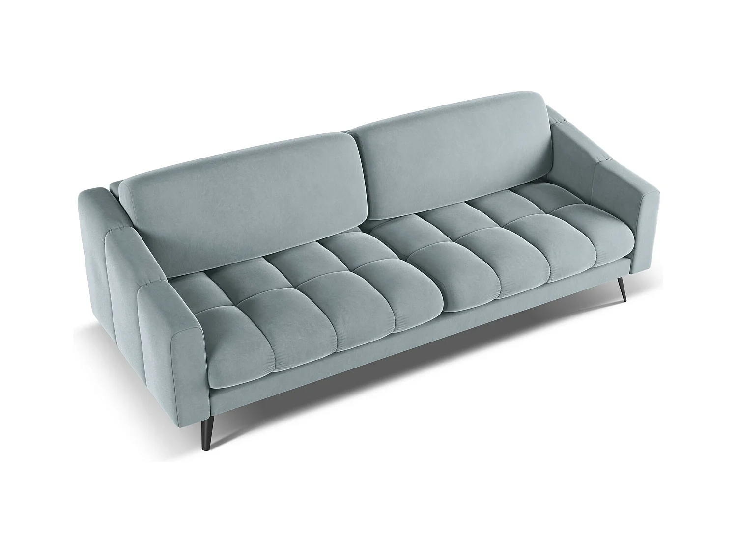 4-Sitzer Sofa - - Samt - Hellblau - NALU