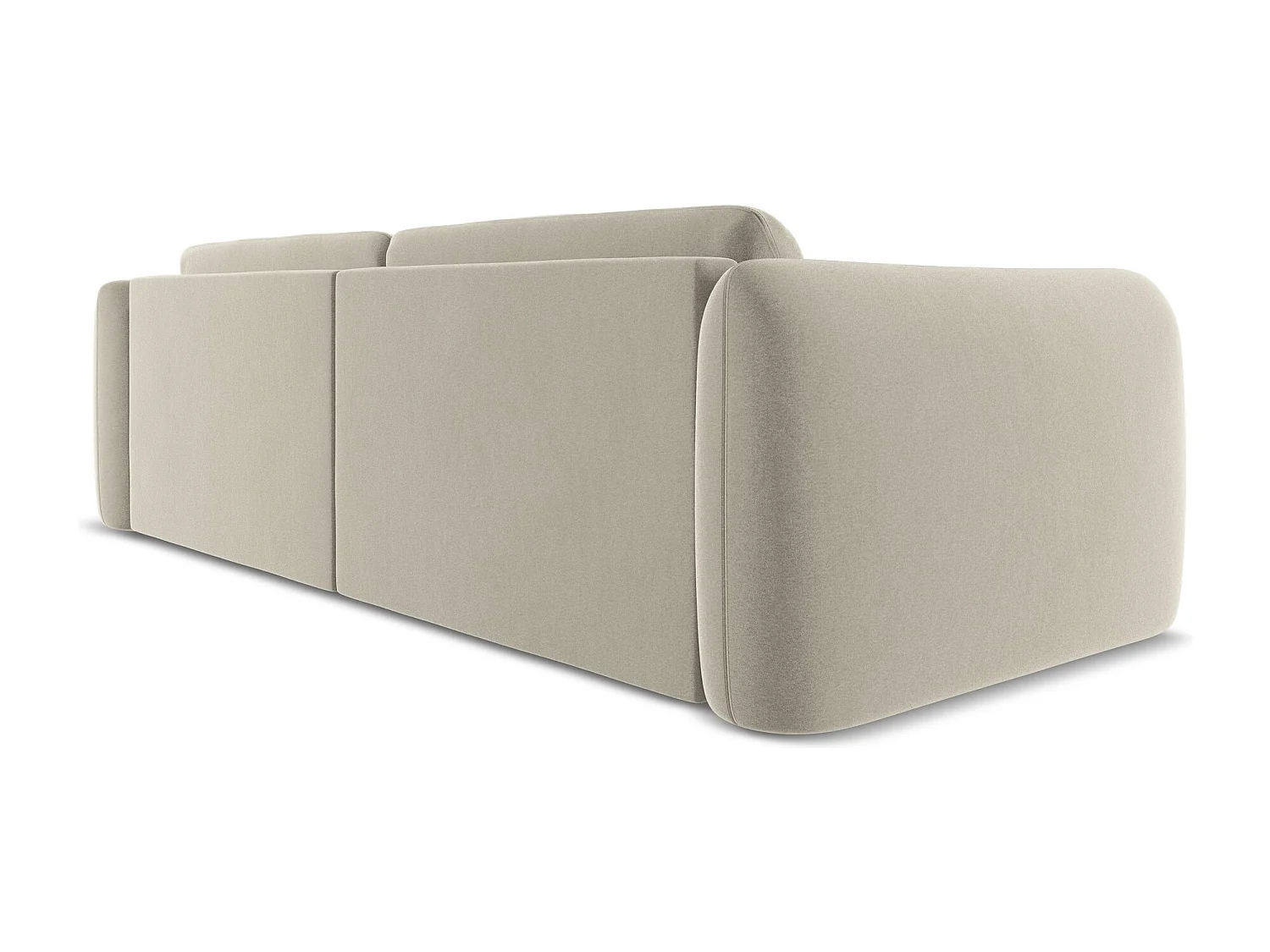 Canapé 3 places en velours - perle - HOKU