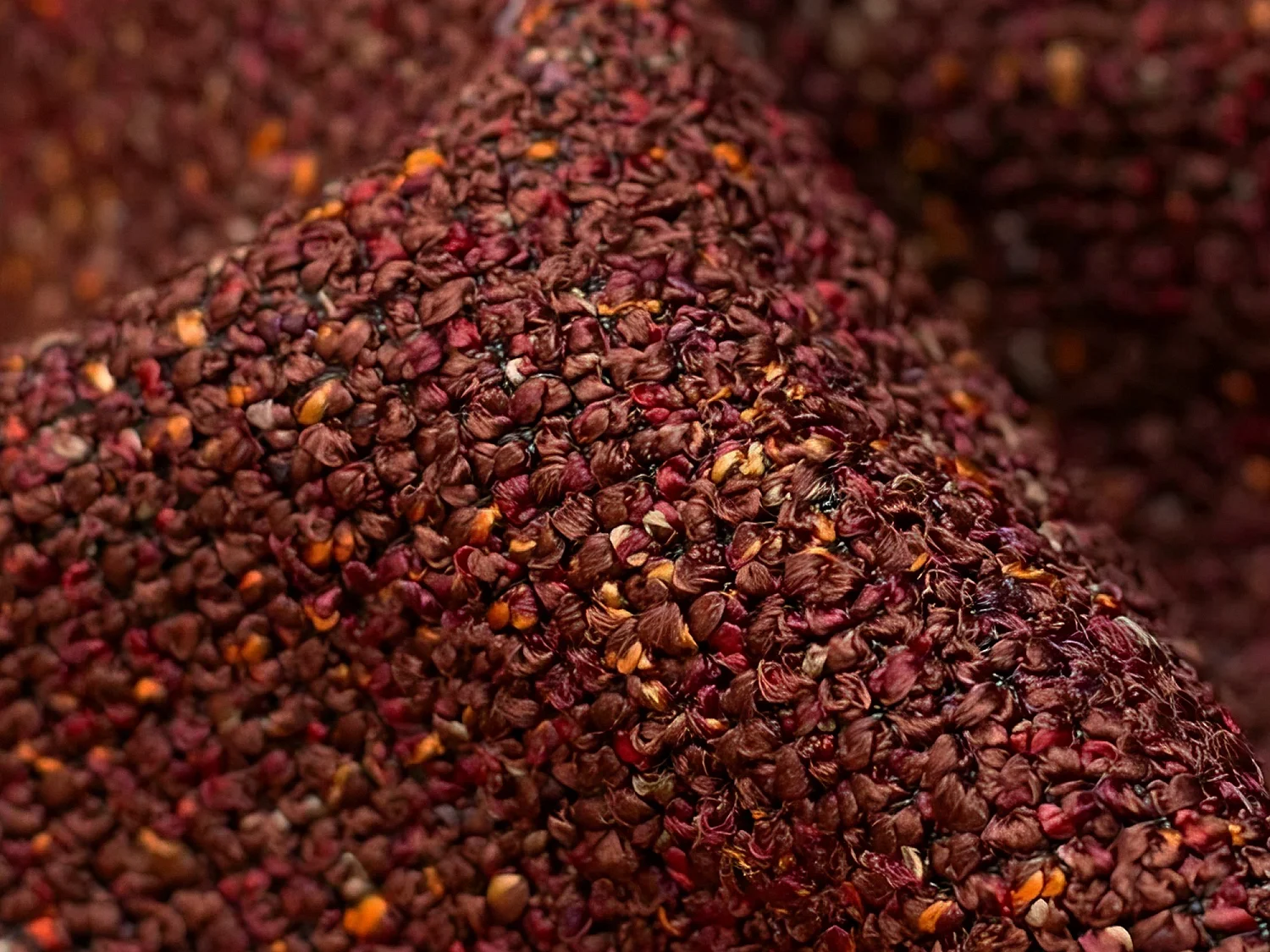 Canapé d'angle modulable en tissu texturé - bourgogne - EKAHI