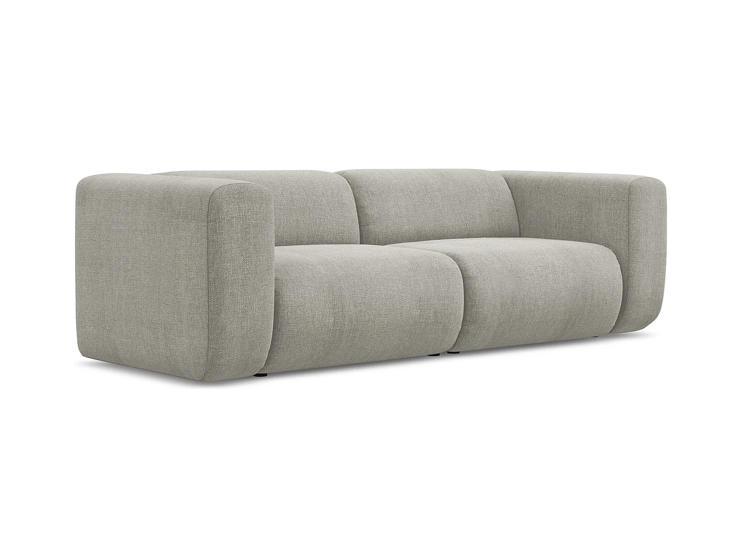 Modulares 3-Sitzer Sofa - - Chenille - Beige - EKAHI