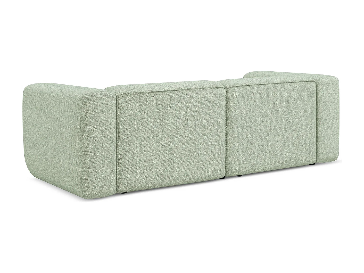 Canapé modulable 3 places en tissu texturé - vert clair - EKAHI