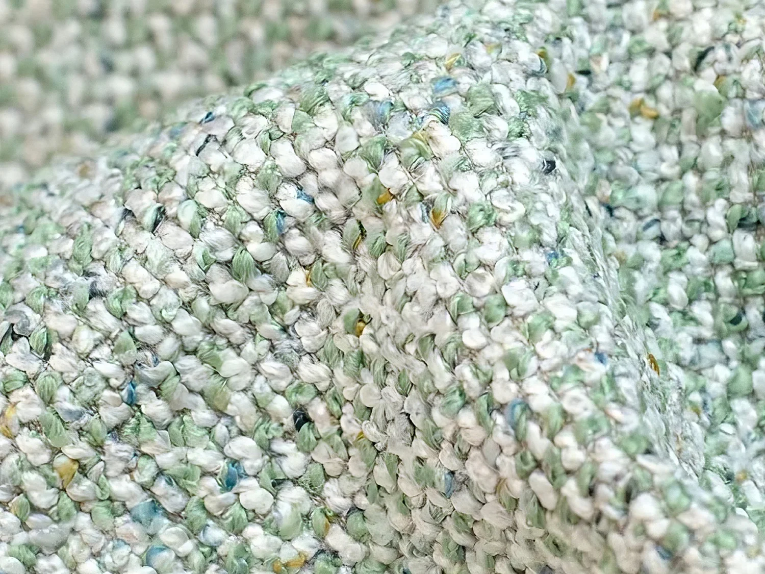 Canapé modulable 3 places en tissu texturé - vert clair - EKAHI